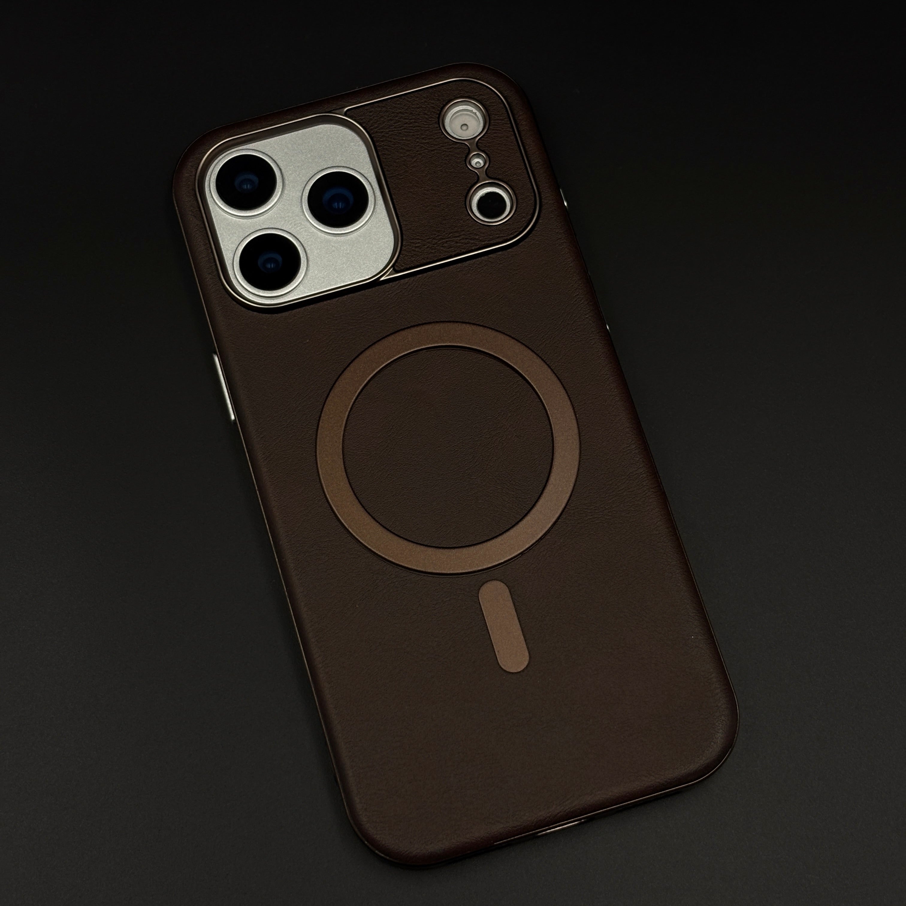 Luxury Leather MagSafe Case for iPhone 17 Series | Camera Lens Protection Back Cover