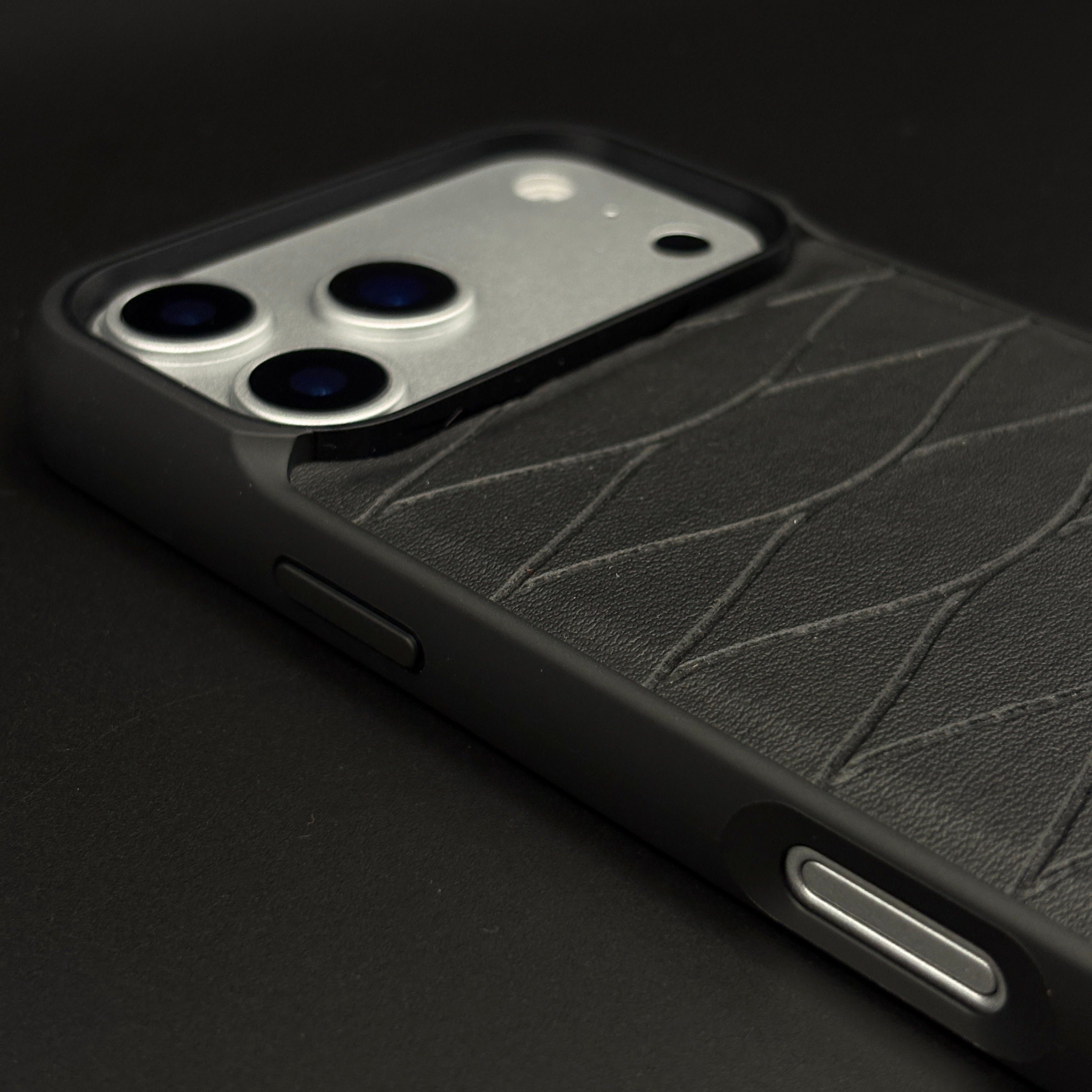 Luxury Sports Car Merc Logo Leather Case for iPhone 17 Series | Premium Pattern Back Cover