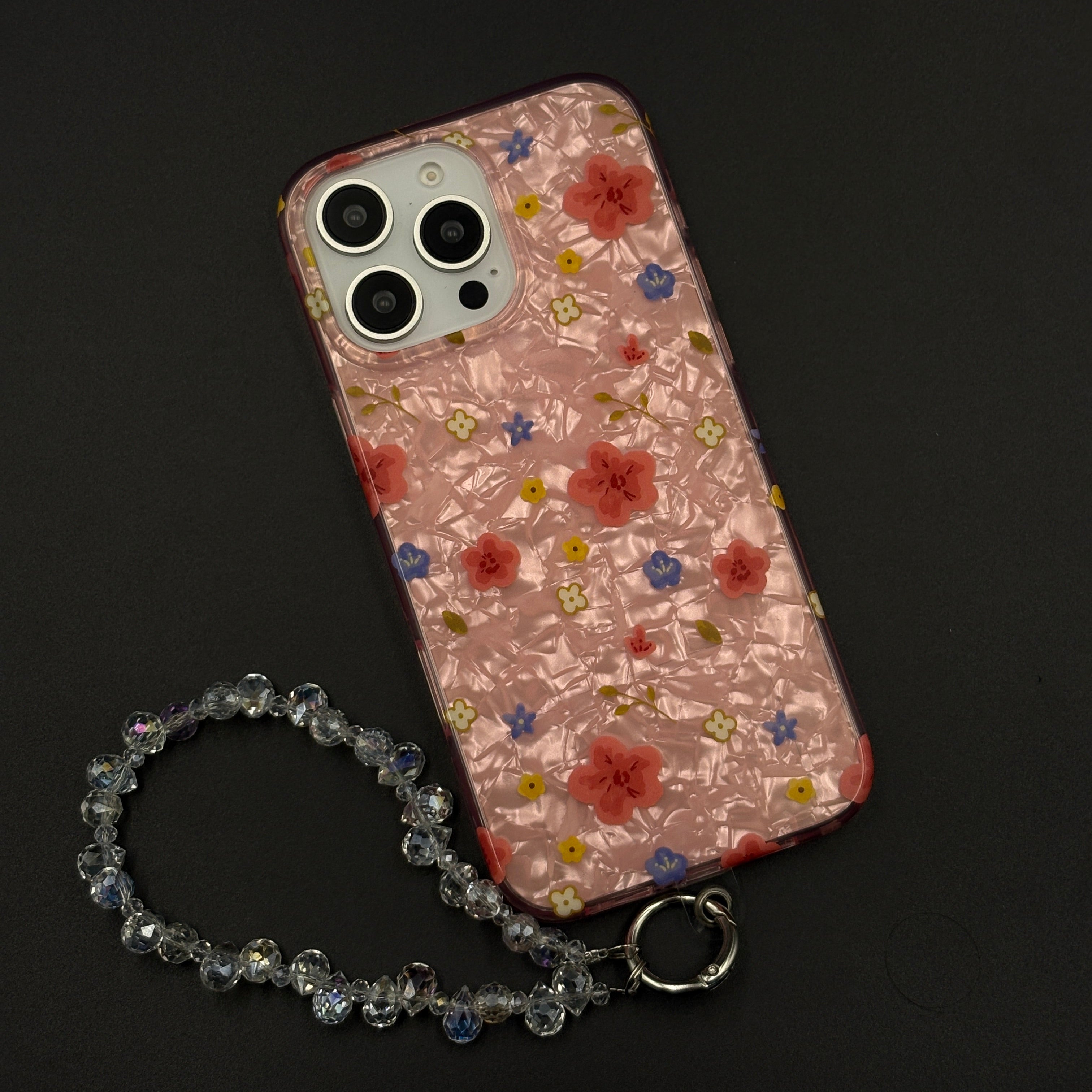Blossom Bloom Mosaic with Sling Mobile Case Cover for iPhone