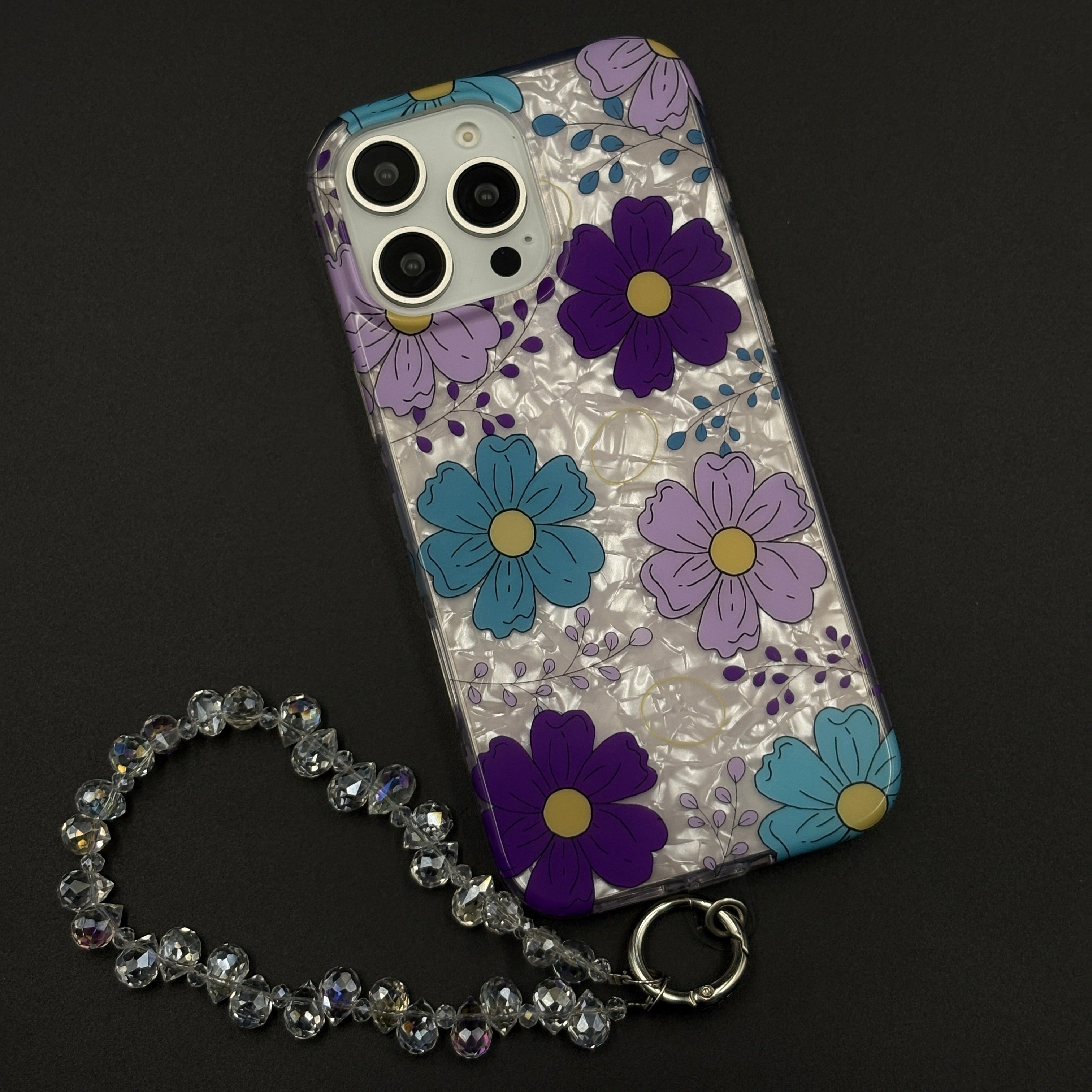Purple Daisy Bloom with Sling Mobile Case Cover for iPhone
