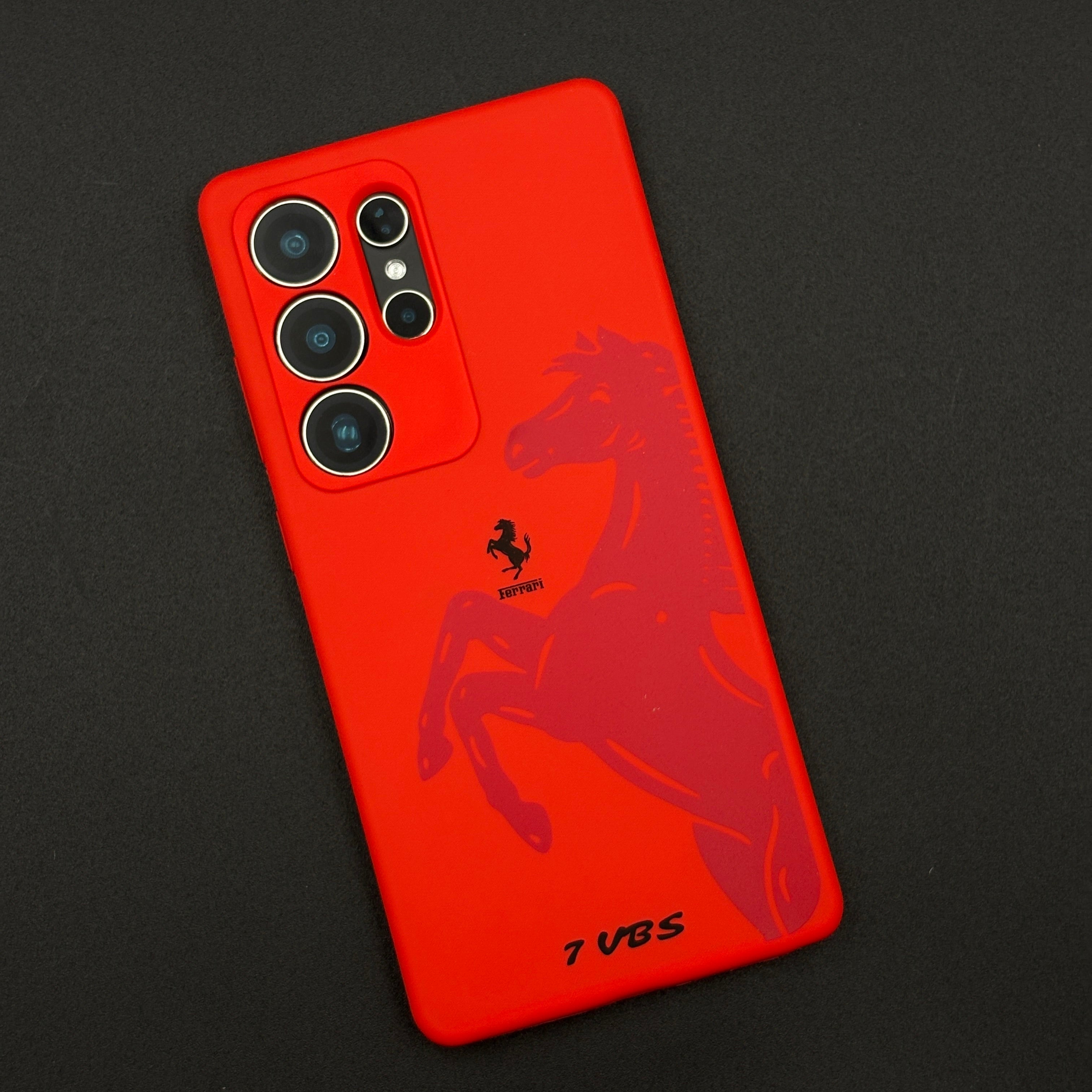 FR Edition Smooth Silk Feel Silicone Case for Samsung Galaxy S23 Ultra | Sporty Luxury Finish