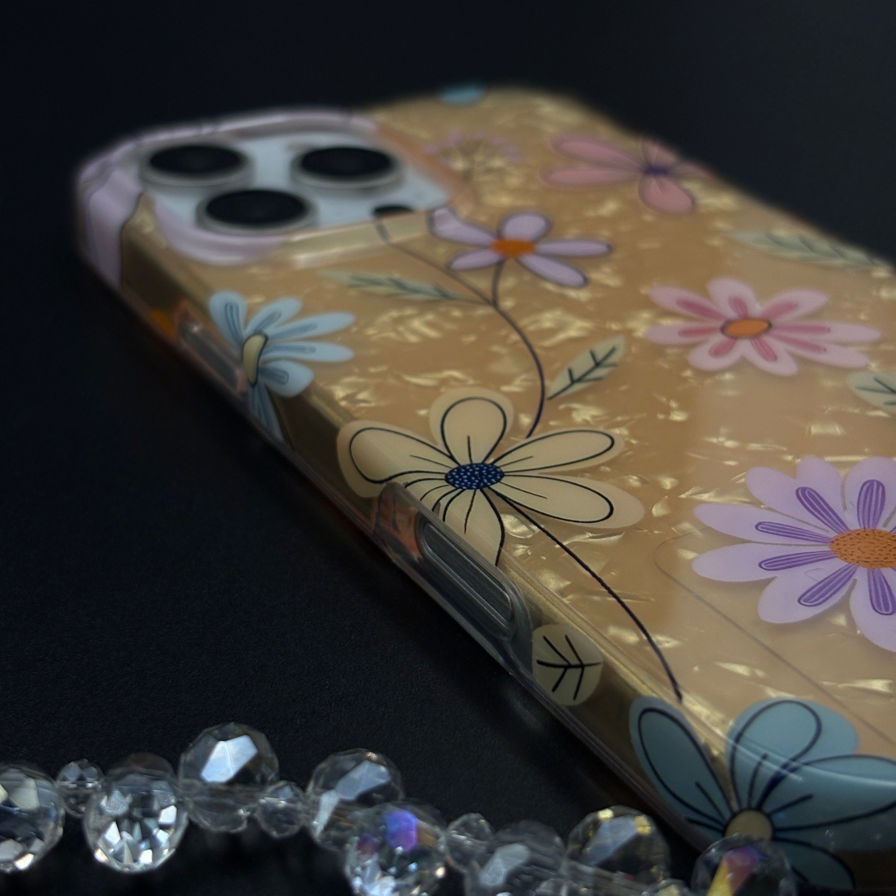 Golden Meadow Bloom with Sling Mobile Case Cover for iPhone