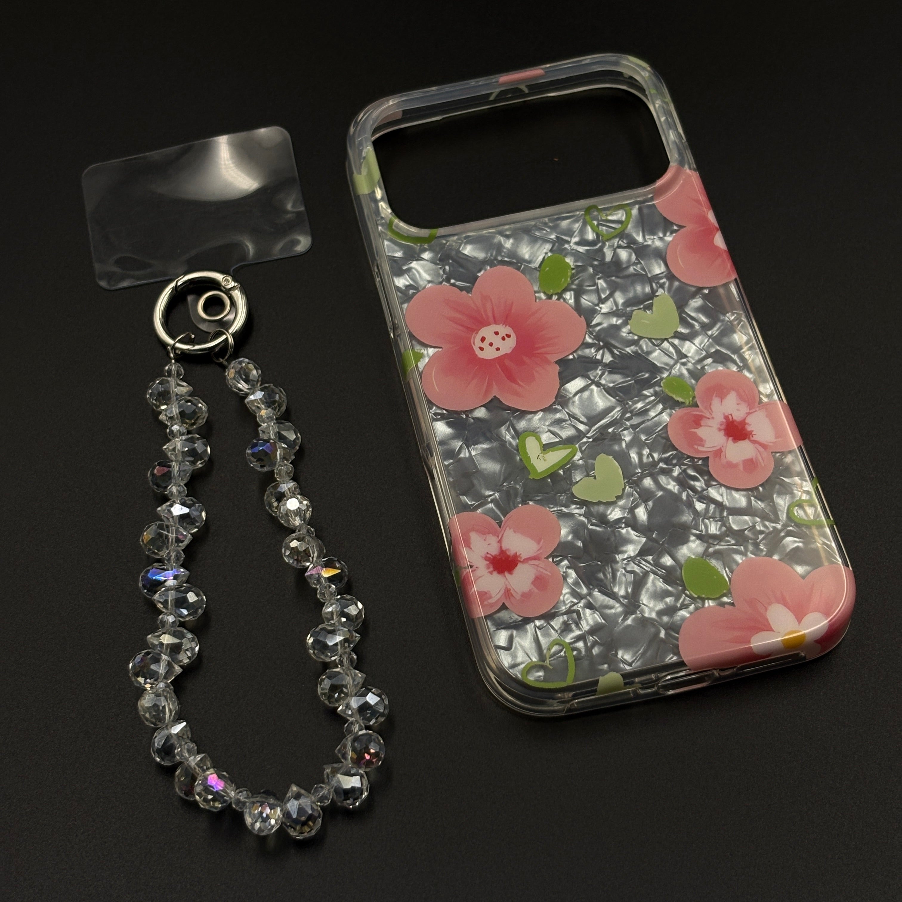 Pink Blossom Heart with Sling Mobile Case Cover for iPhone 17 Series
