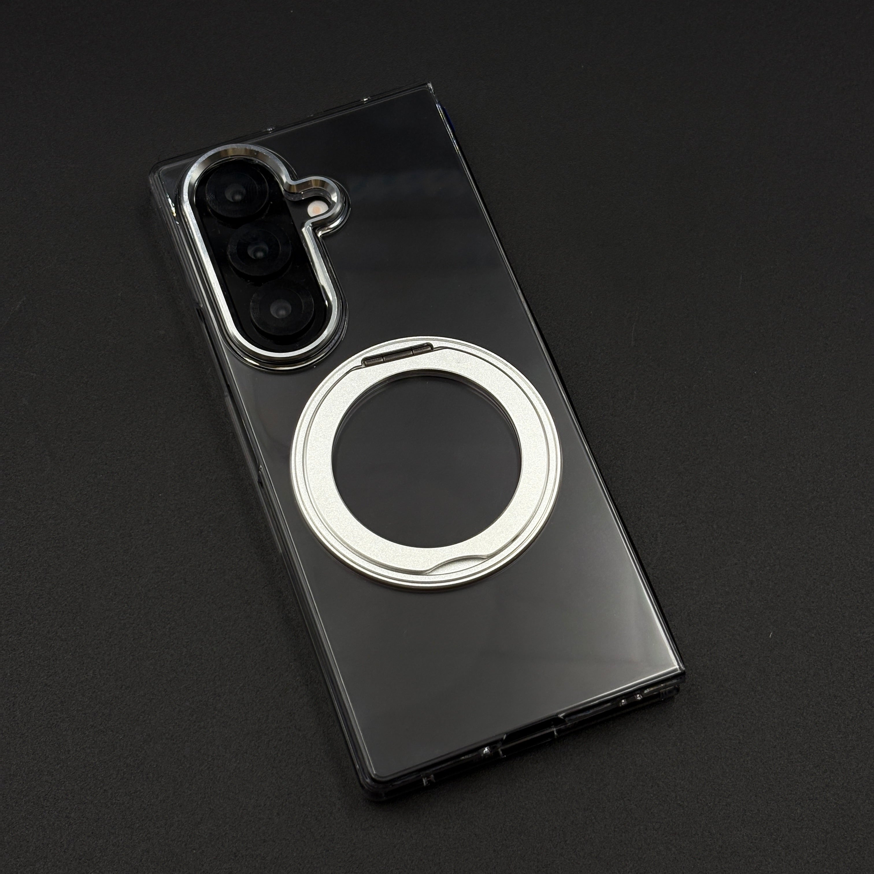 Premium Transparent Case with 360° Rotating Kickstand for Samsung Galaxy Z Fold 7 | No-Yellowing | Sleek Fit