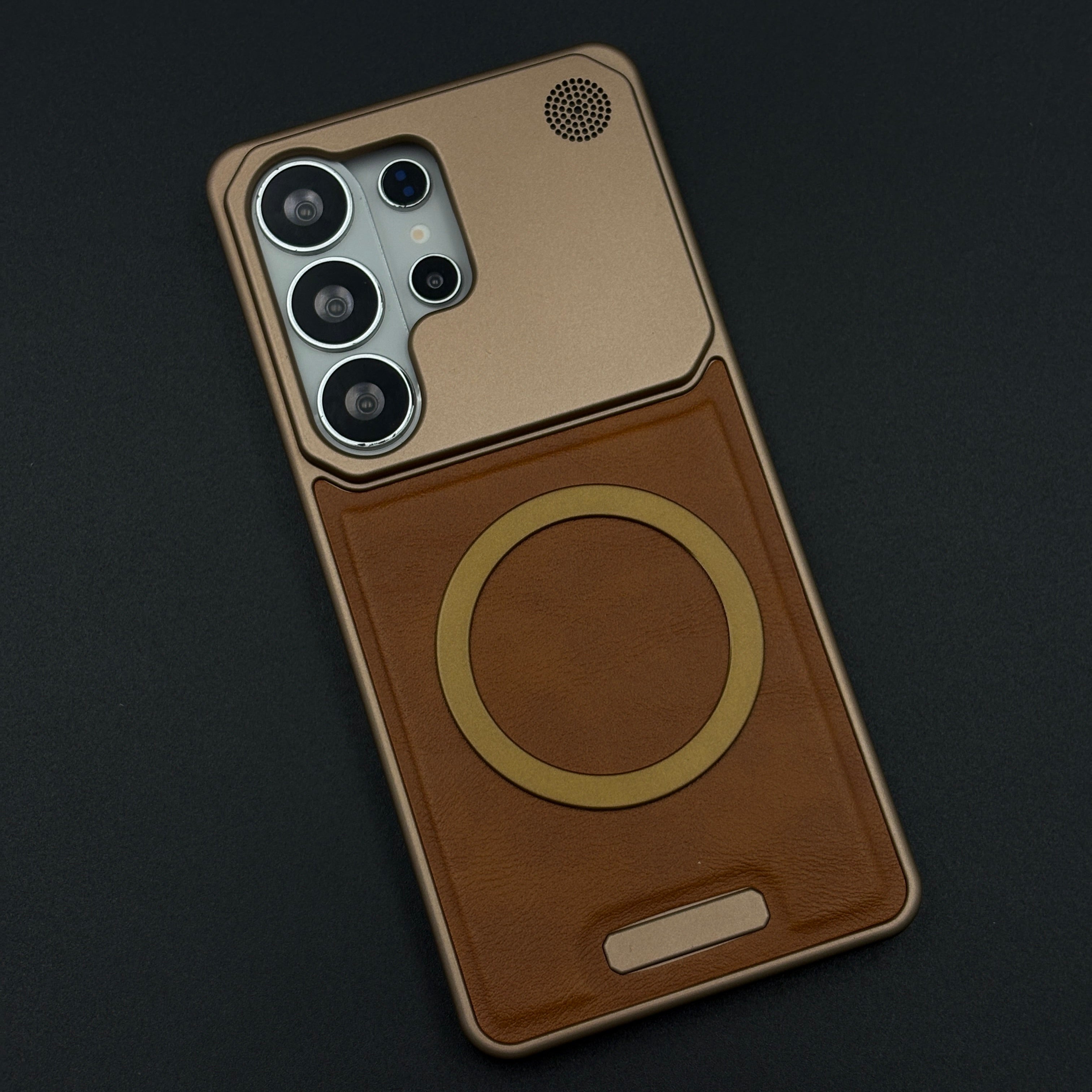 Luxury Leather MagSafe Case for Samsung Galaxy S26 Ultra | AeroFlex Hard Borderless Design