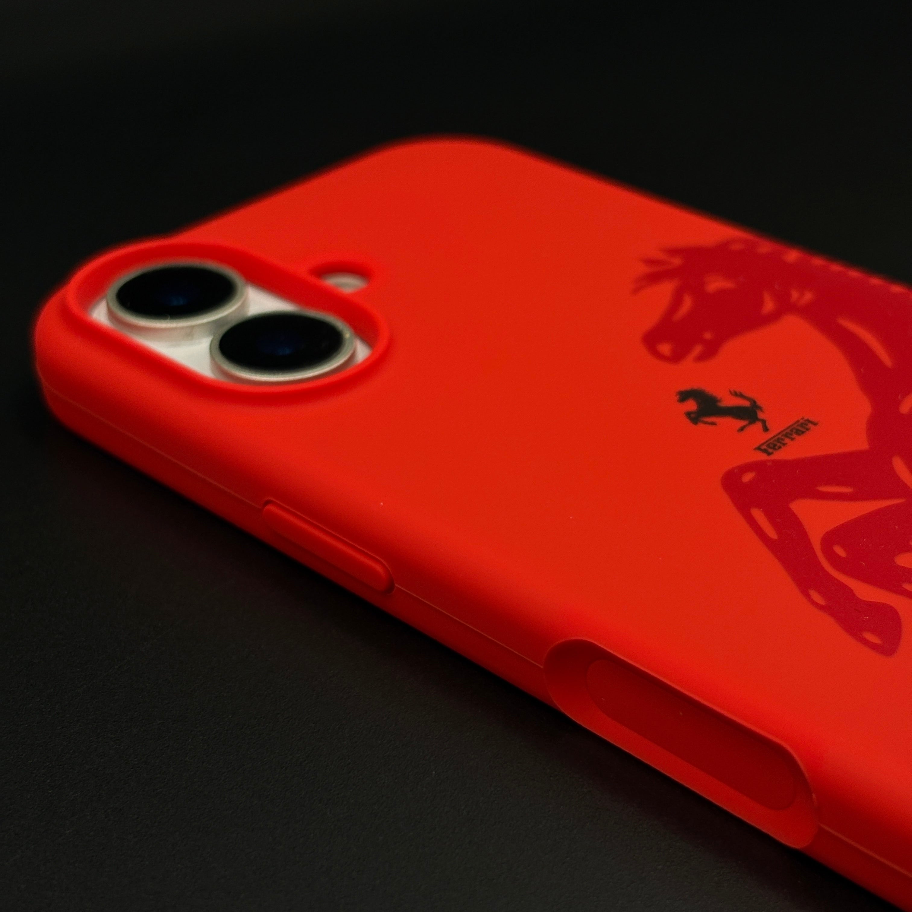 FR Horse Silhouette Red Mobile Case Cover for iPhone 17 | Soft Silicone Touch | Sports Edition