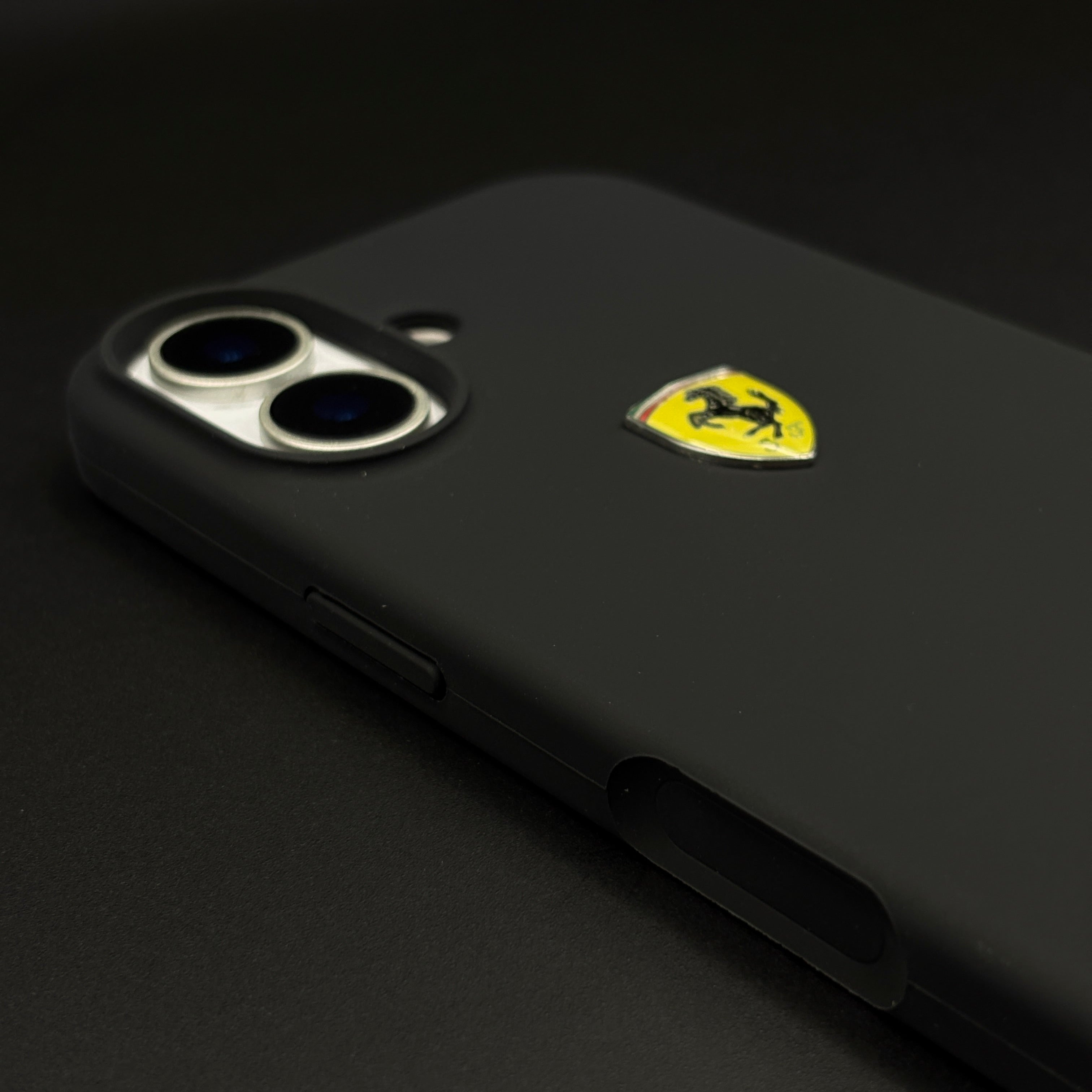 FR Edition Smooth Silk Feel Black Silicone Phone Case Cover for iPhone 17 | Sporty Luxury Finish