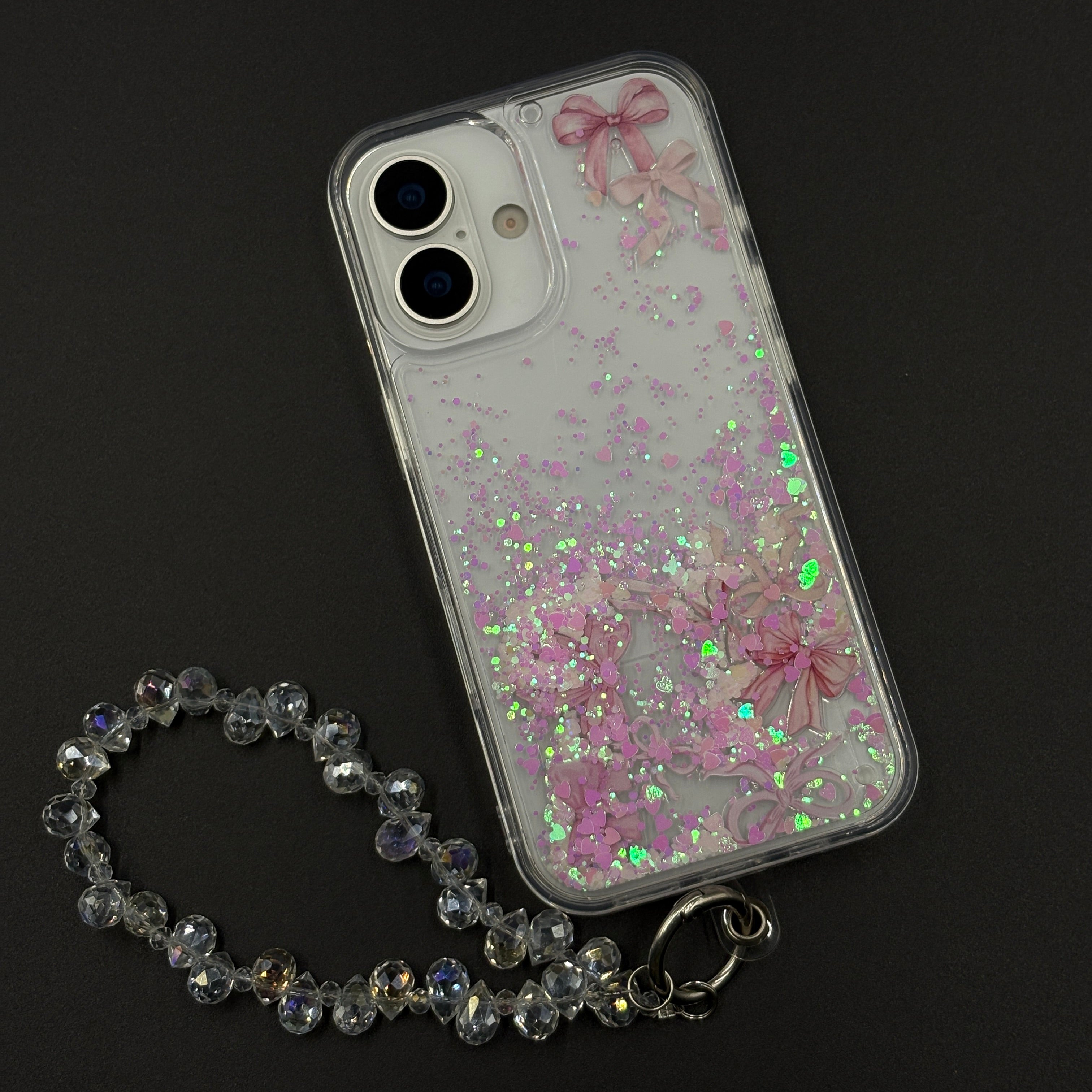 Bow & Butterfly Bloom Confetti Floating Mobile Case Cover for iPhone 17