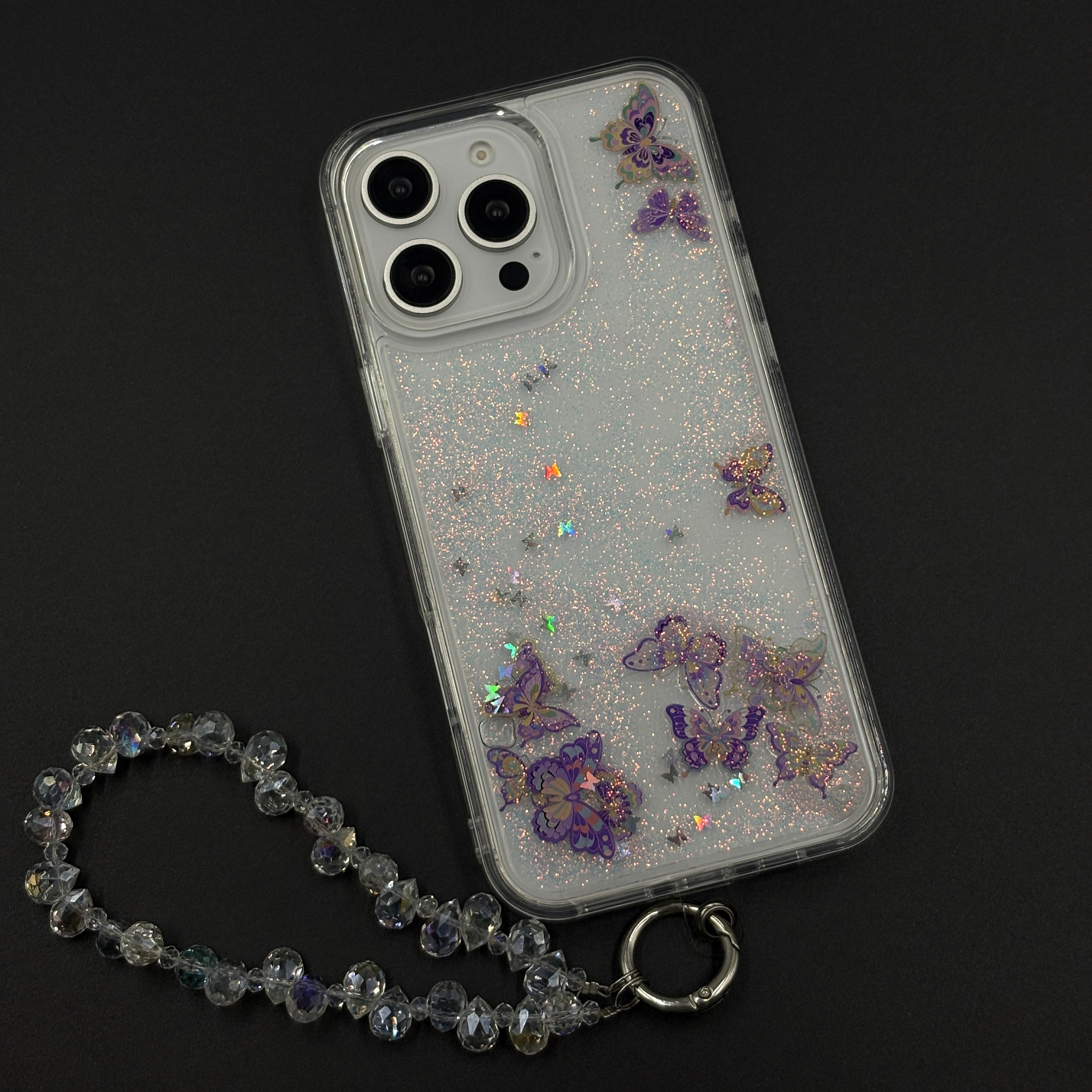Bow & Butterfly Bloom Confetti Floating Mobile Case Cover for iPhone
