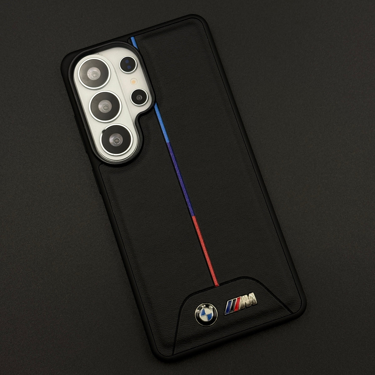 Performance M Series Sport Car Racing Stripe Case for Samsung Galaxy S26 Ultra with Tricolor Accent
