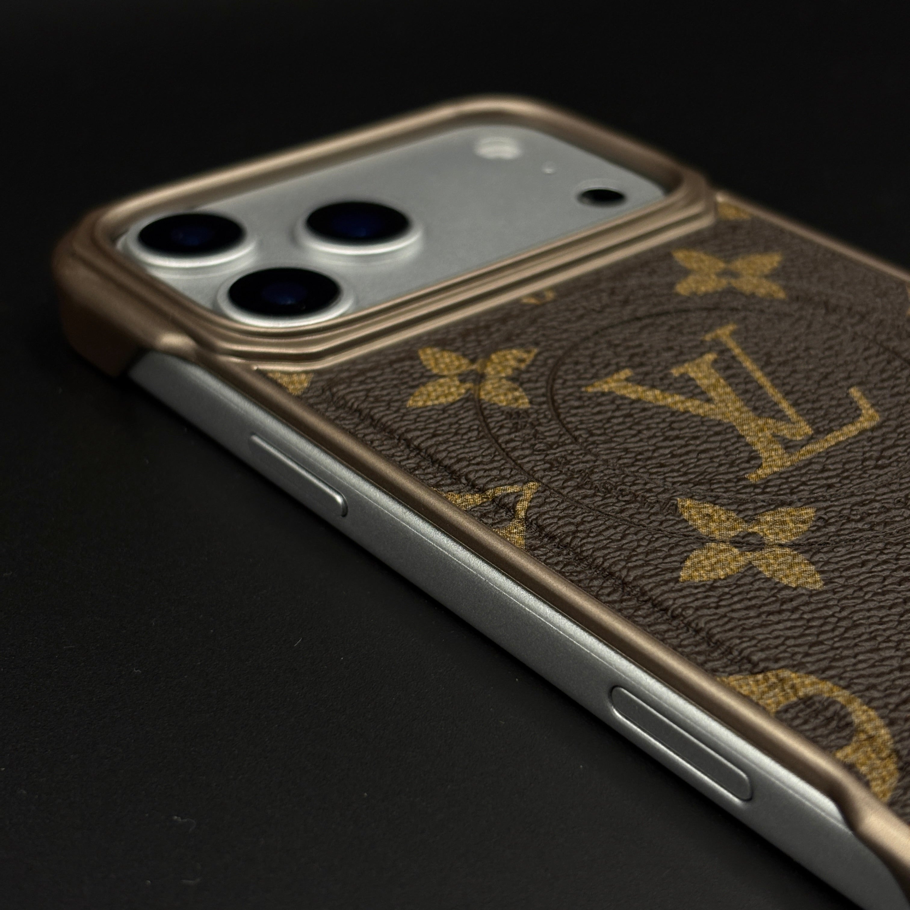 Luxury Branded Leather Fabric Mobile Case for iPhone 17 Series | Premium Textured Leather | MagSafe Compatible