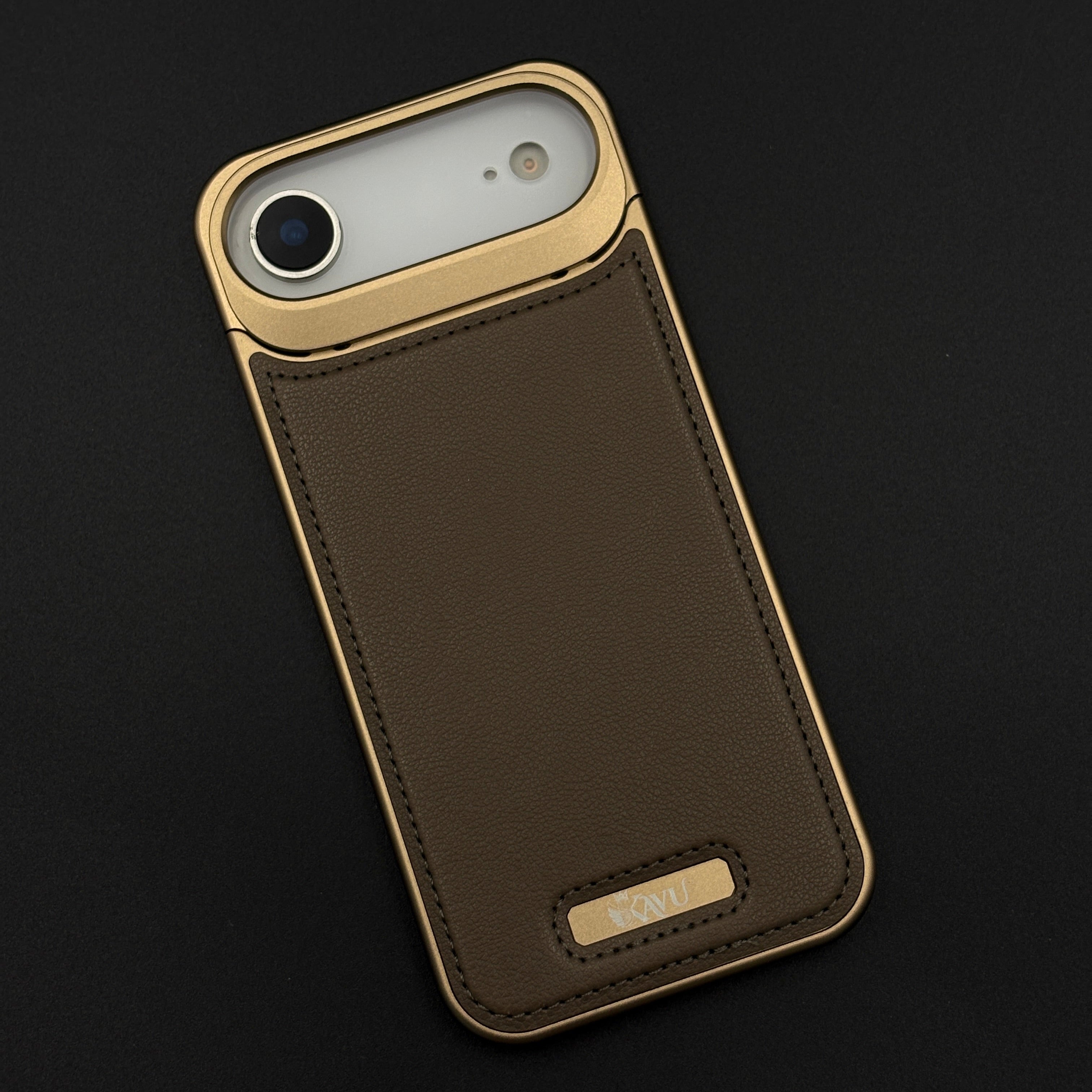 Aluminium Metal Leather Case Cover with Hidden MagSafe for iPhone 17 Air