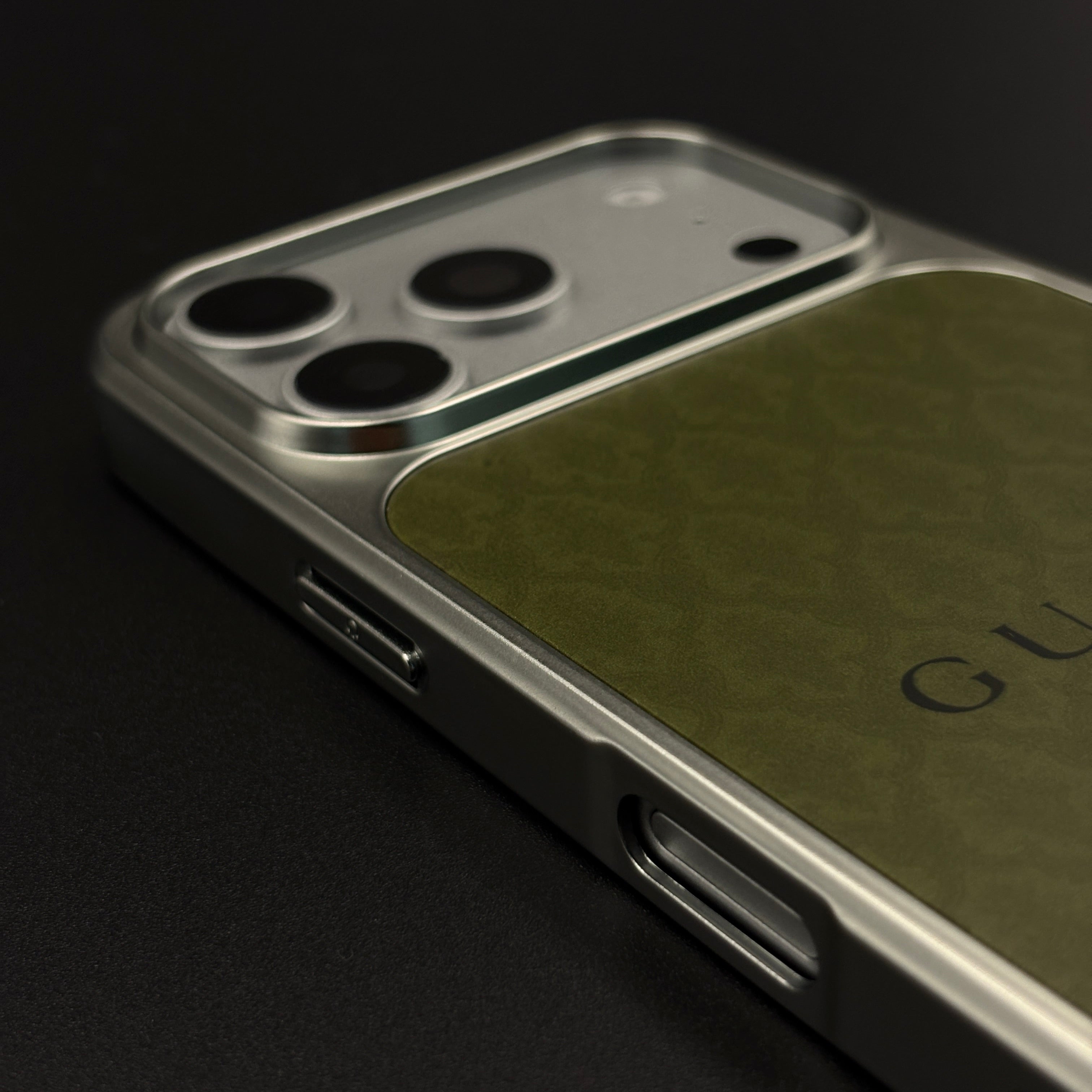 Luxe Olive GG Monogram Luxe Case for iPhone 17 Series