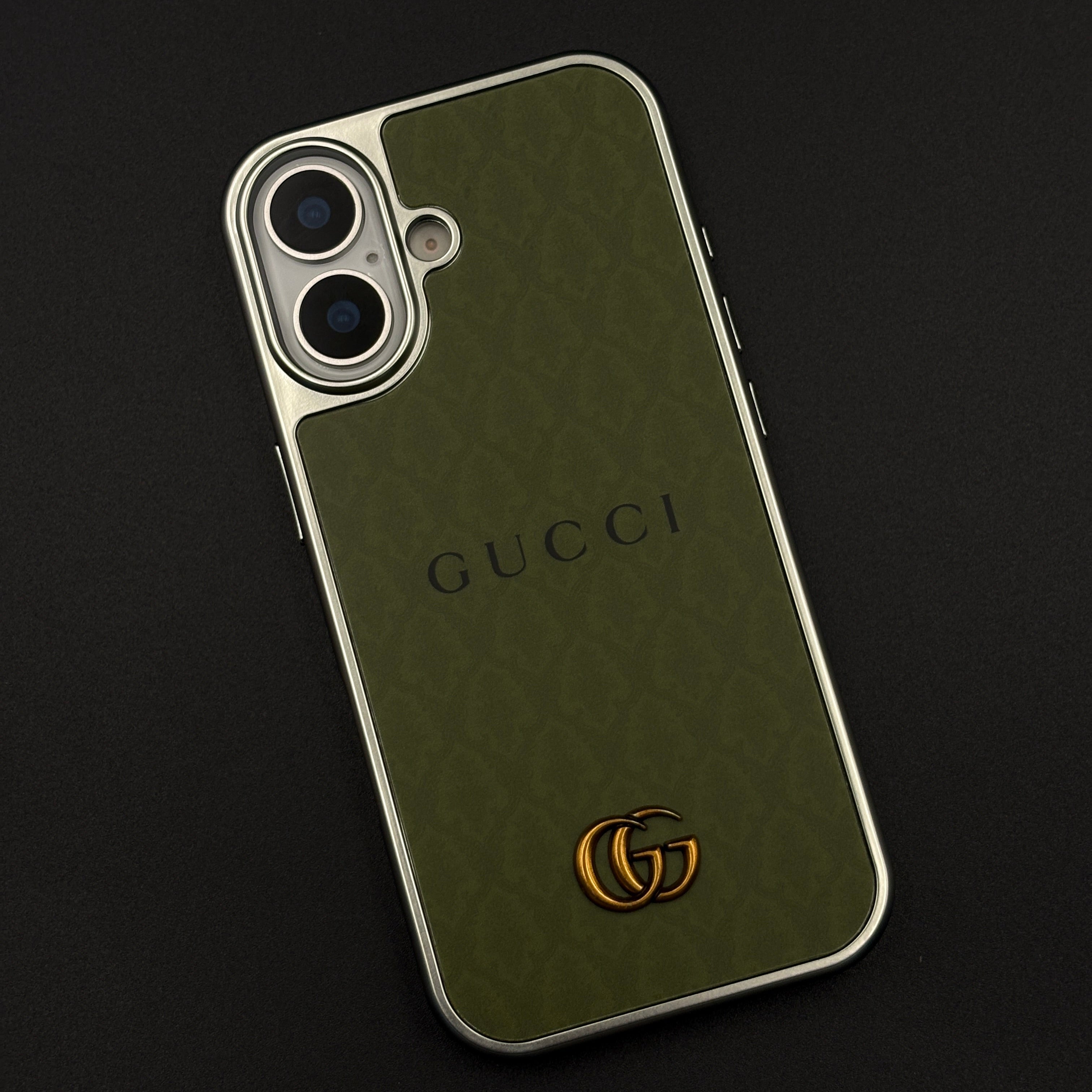 Luxe Olive GG Monogram Luxe Case for iPhone 17