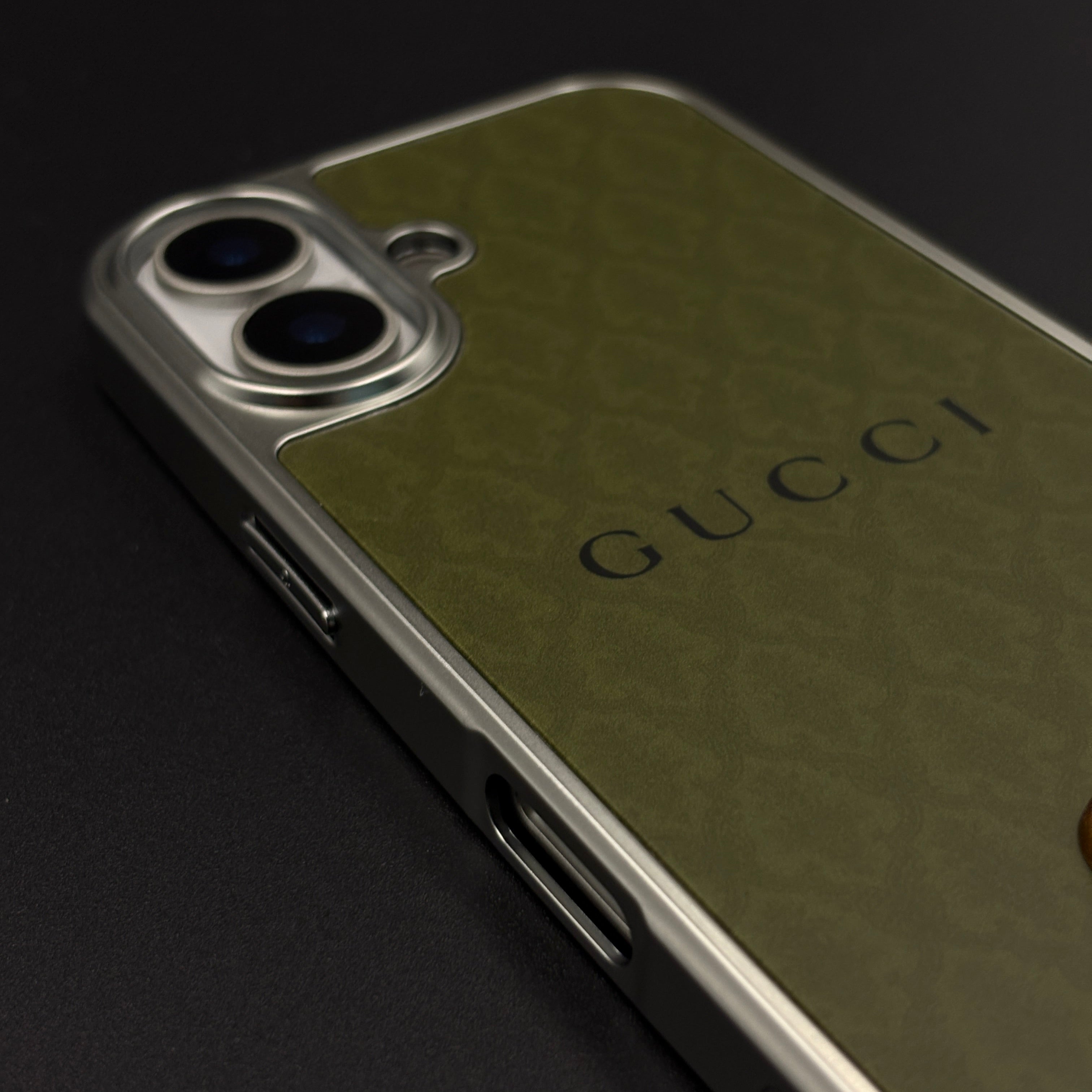 Luxe Olive GG Monogram Luxe Case for iPhone 17