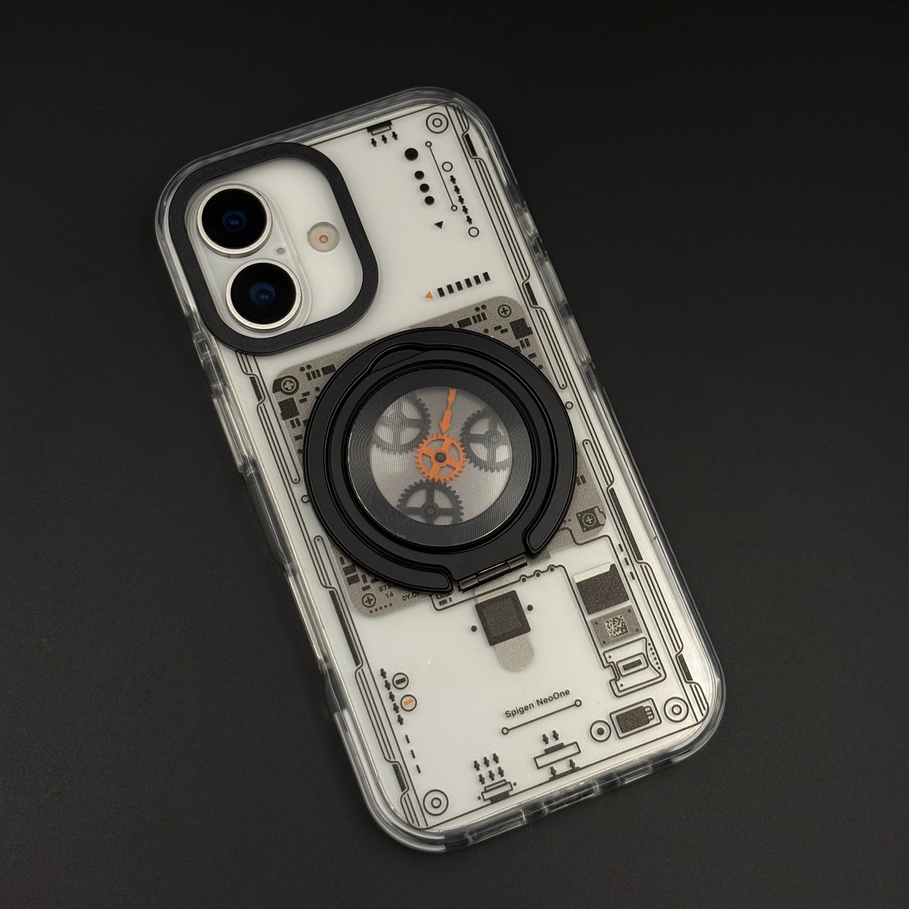 Metal Rotating Stand MagSafe Case for iPhone 17 | Futuristic Tech Gear Ring Kickstand