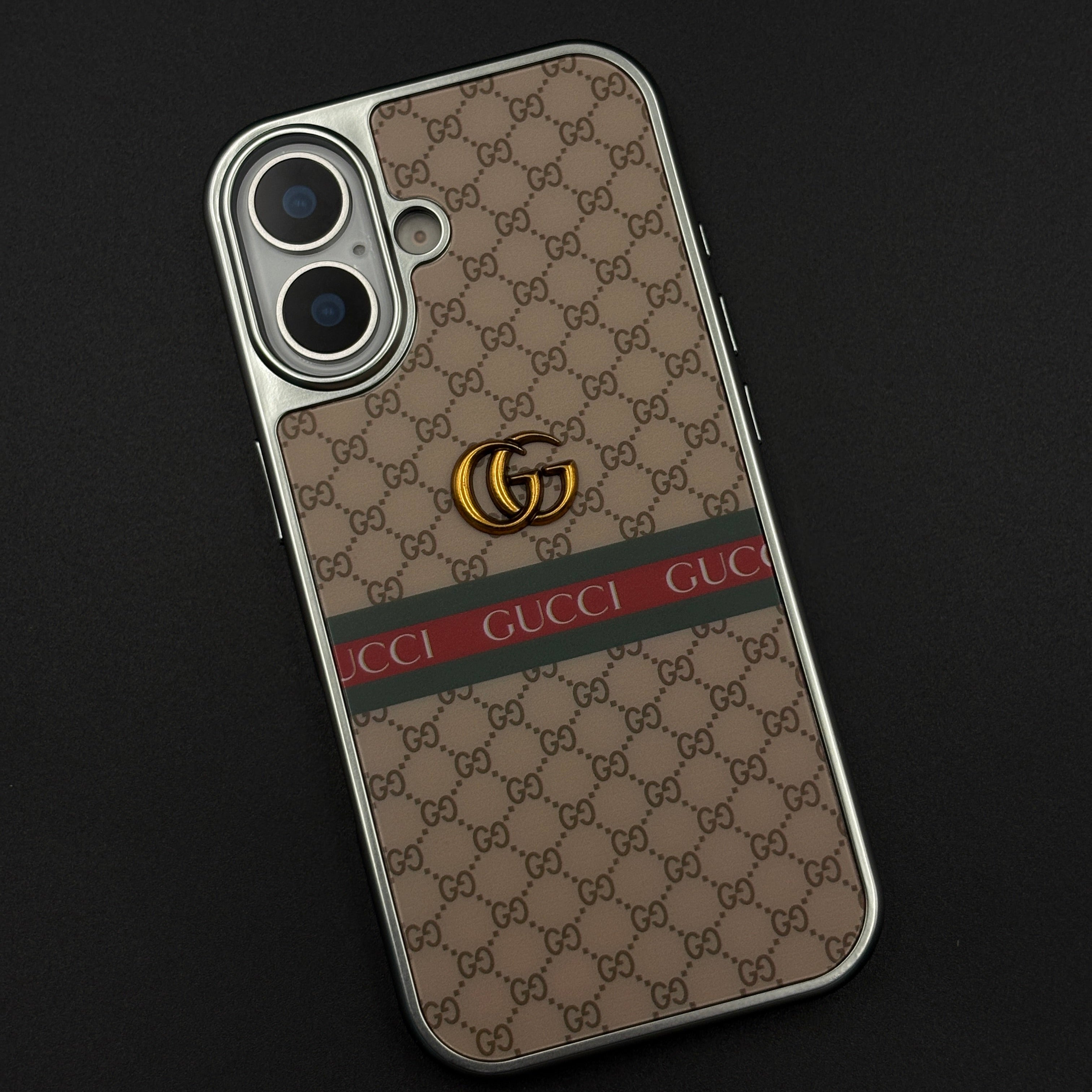 Heritage GG Stripe Monogram Luxe Case for iPhone 17