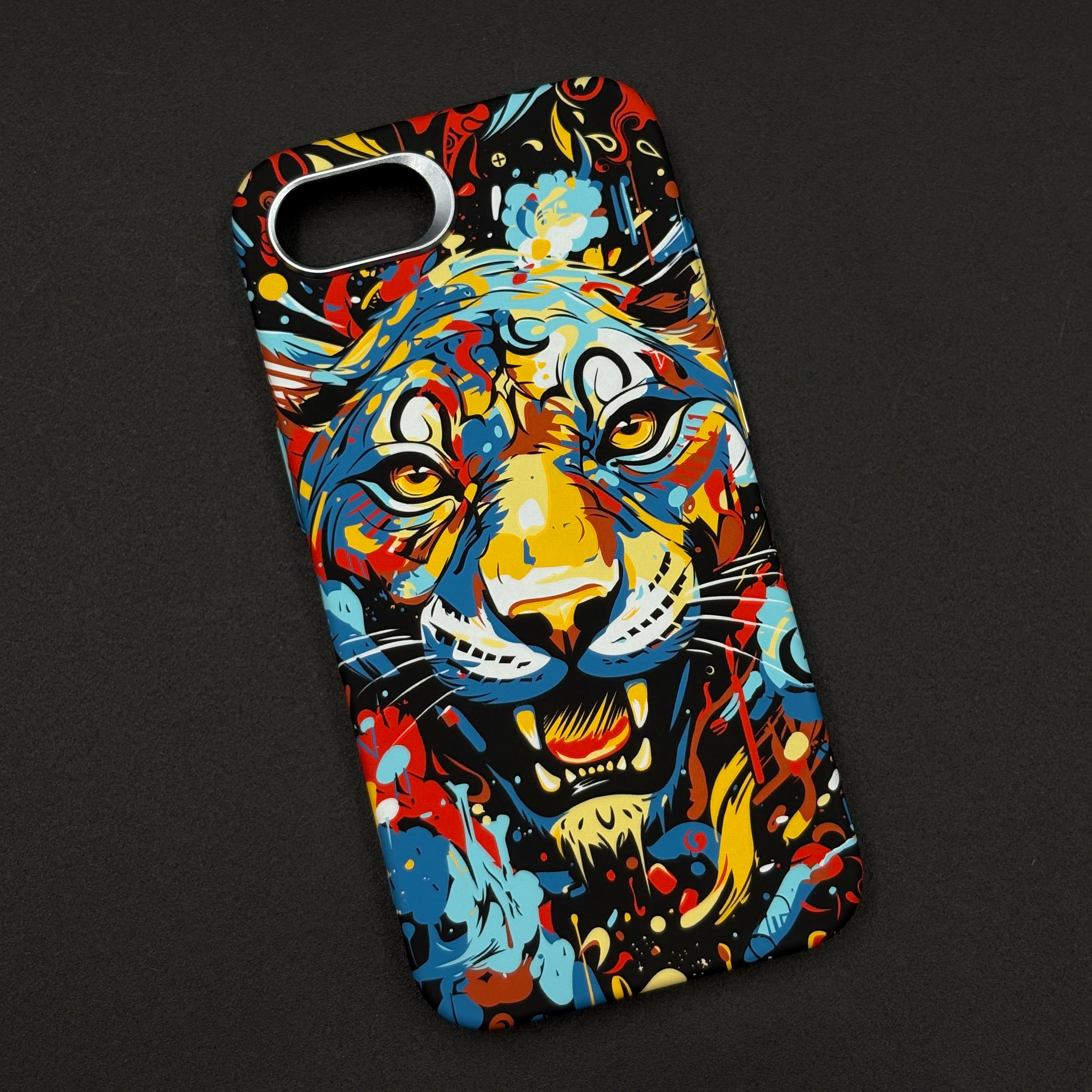 Aramid Texture Case Tiger Abstract for iPhone 16E Carbon Fibre Feel | Hidden MagSafe | Ultra Slim Fit