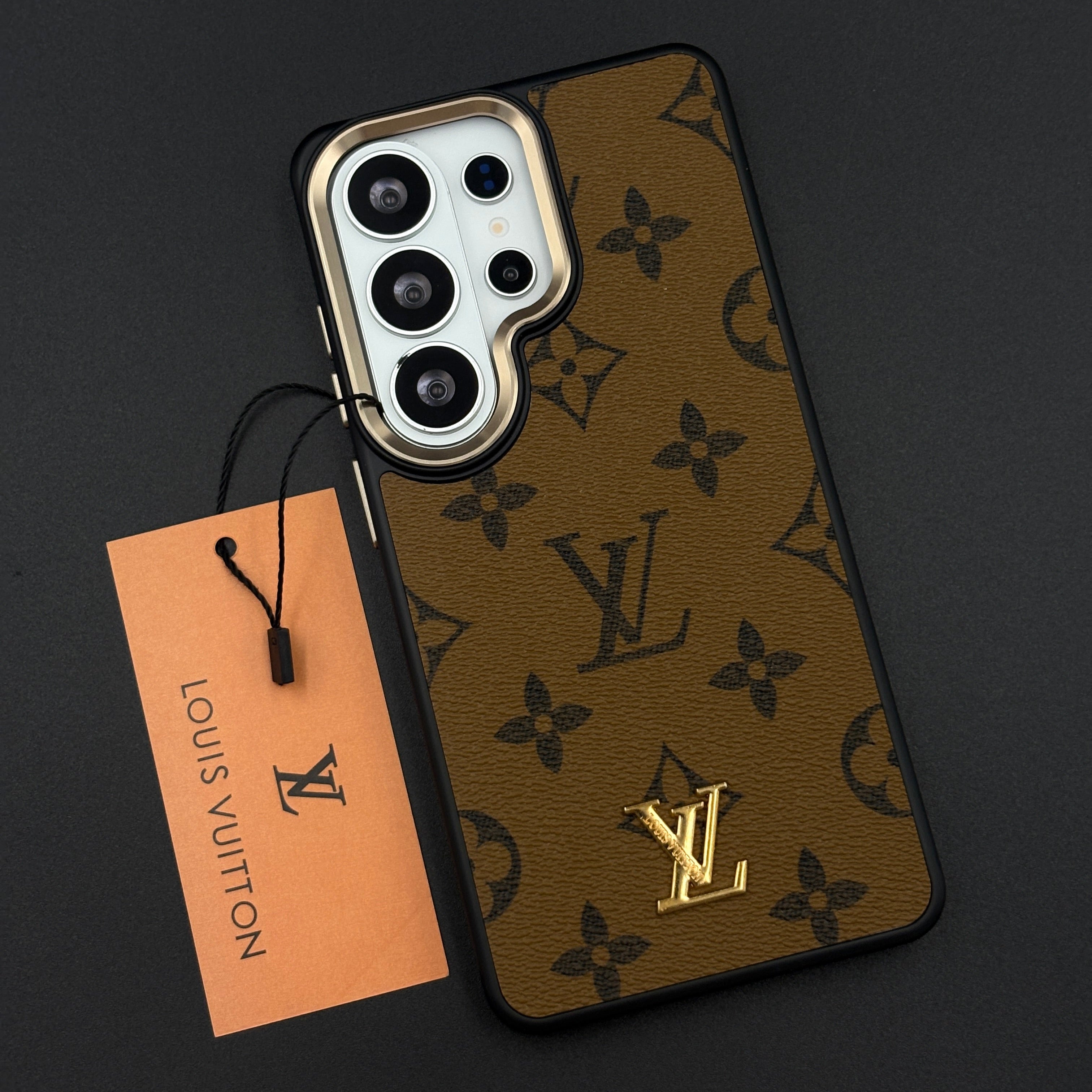 Luxury Fashion Brand Classic Monogram Case for Samsung Galaxy S26 Ultra with Signature Heritage Logo