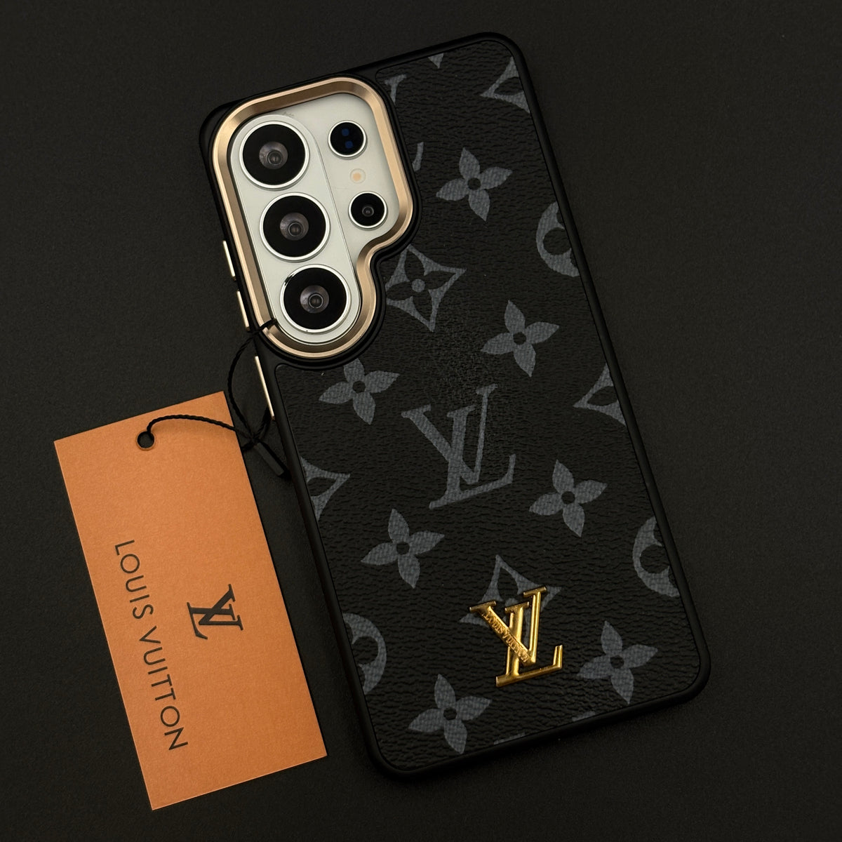 Luxury Fashion Brand Classic Monogram Case for Samsung Galaxy S24 Ultra with Signature Heritage Logo