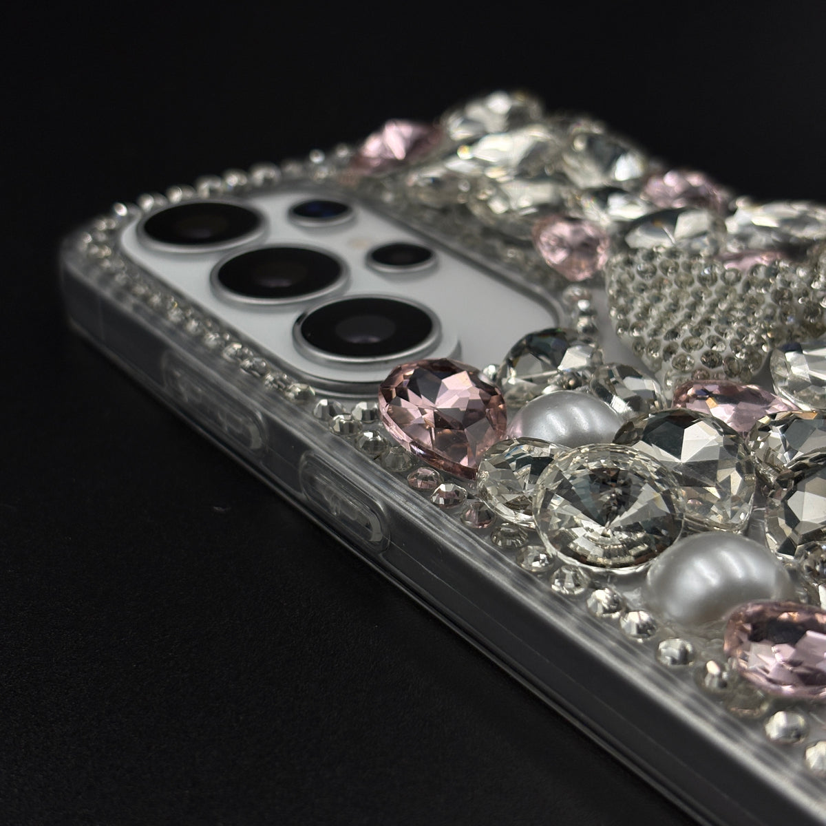 Rose Crystal Bow Pearl Diamond Case for Samsung Galaxy S26 Ultra