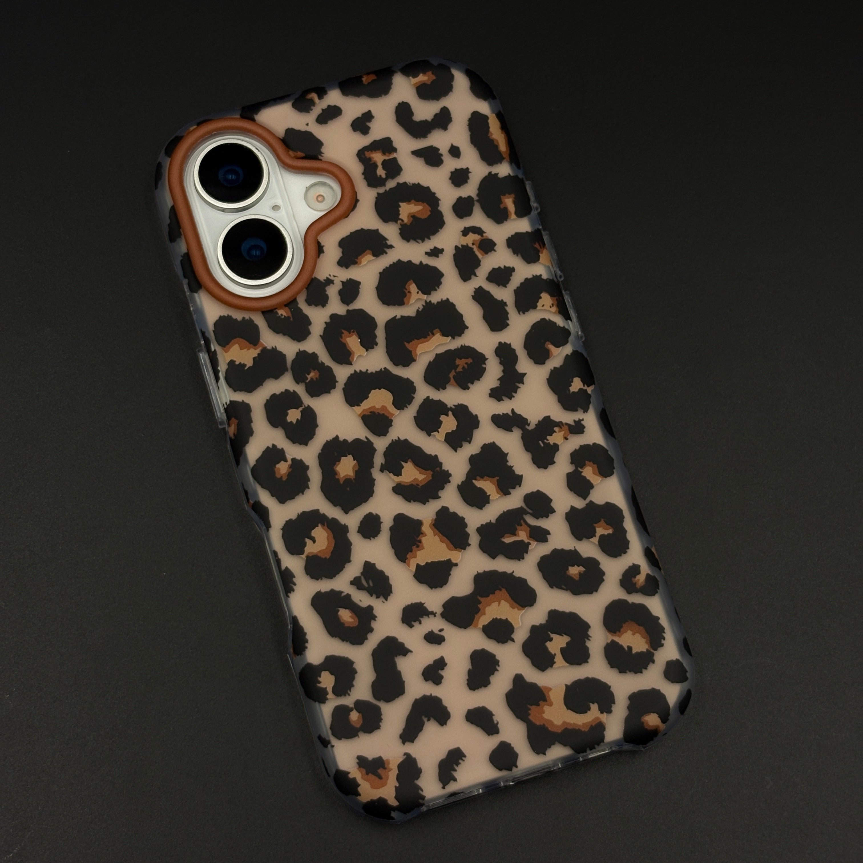 Leopard Print Silicone Mobile Case Cover for iPhone 17 | Soft Shockproof Animal Pattern