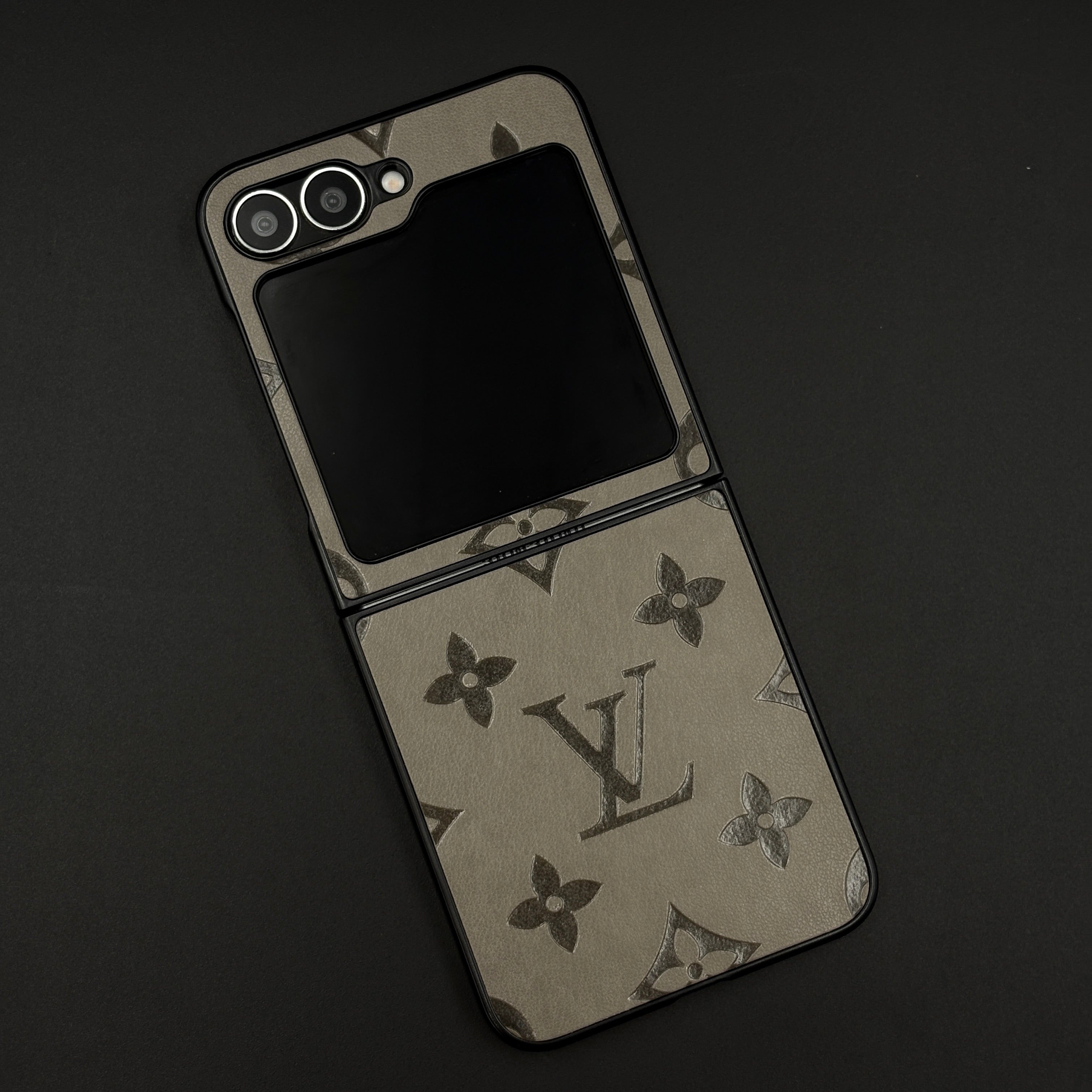 Embossed Feel Leather Designer Case for Samsung Galaxy Z Flip 6 | Ultra-Luxe Brand Edition