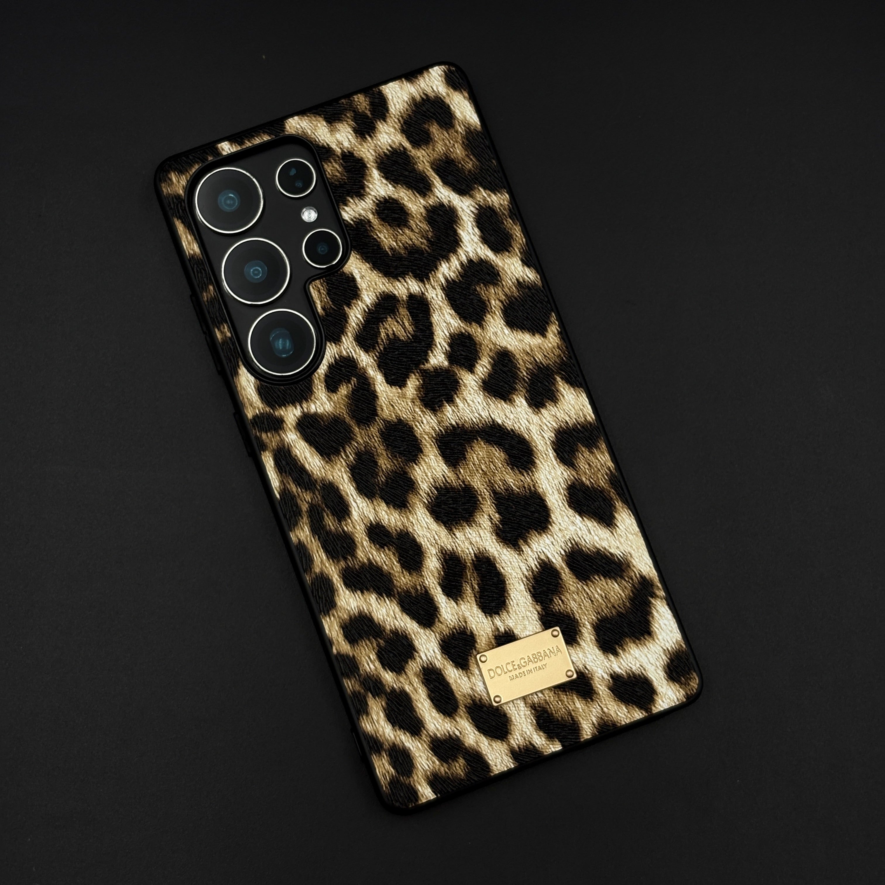 D&G Luxury Leopard Print Case for Samsung Galaxy S25 Ultra | Designer Protective Cover