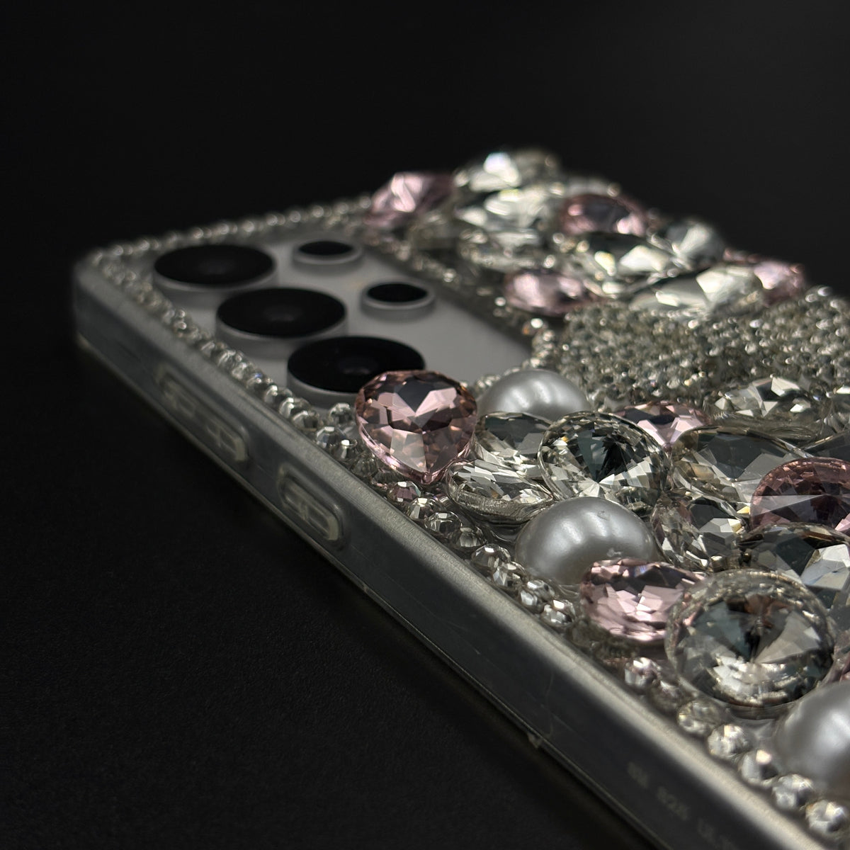 Rose Crystal Bow Pearl Diamond Case for Samsung Galaxy S25 Ultra