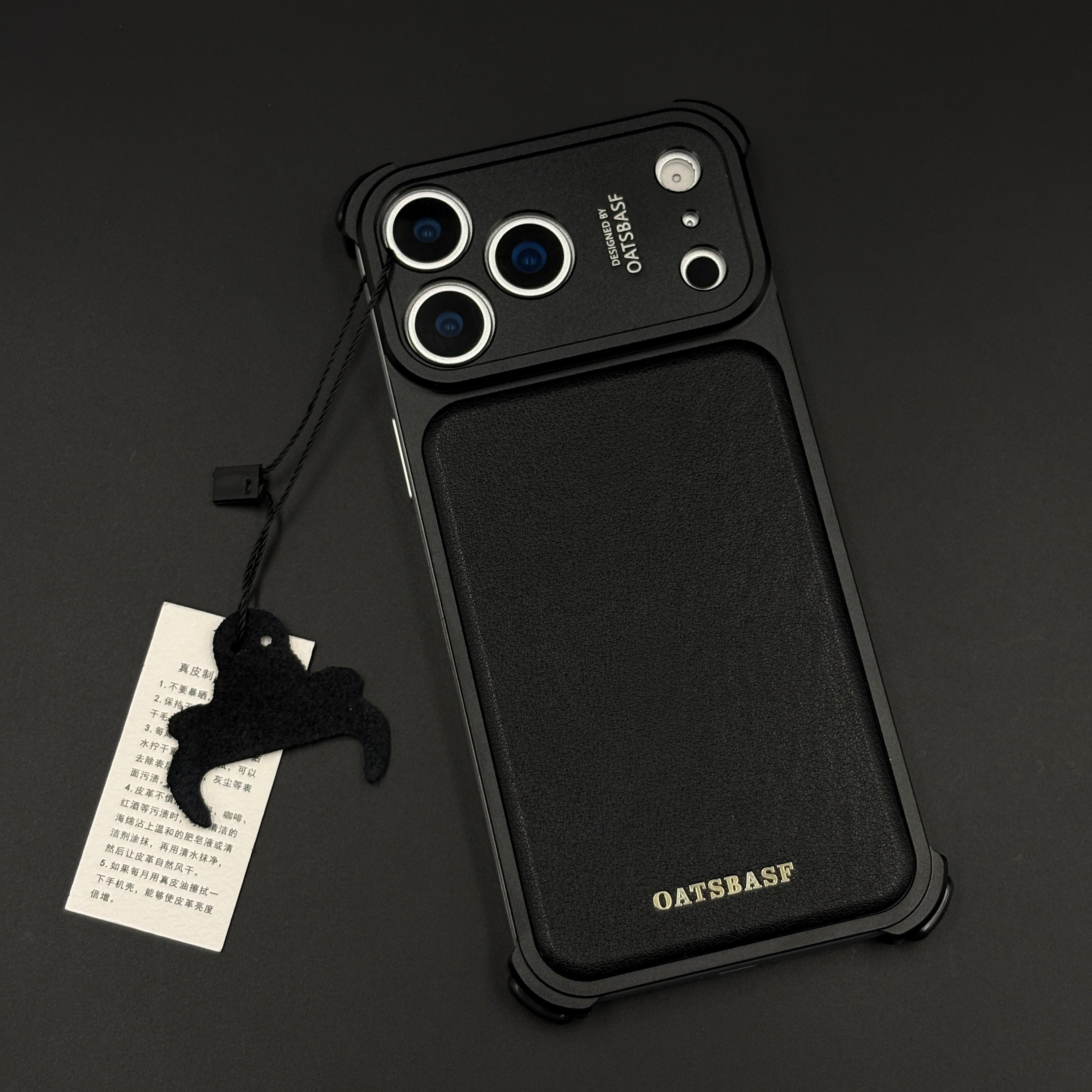 Frameless Metal & Leather Case for iPhone 17 Series | Camera Protection Edition