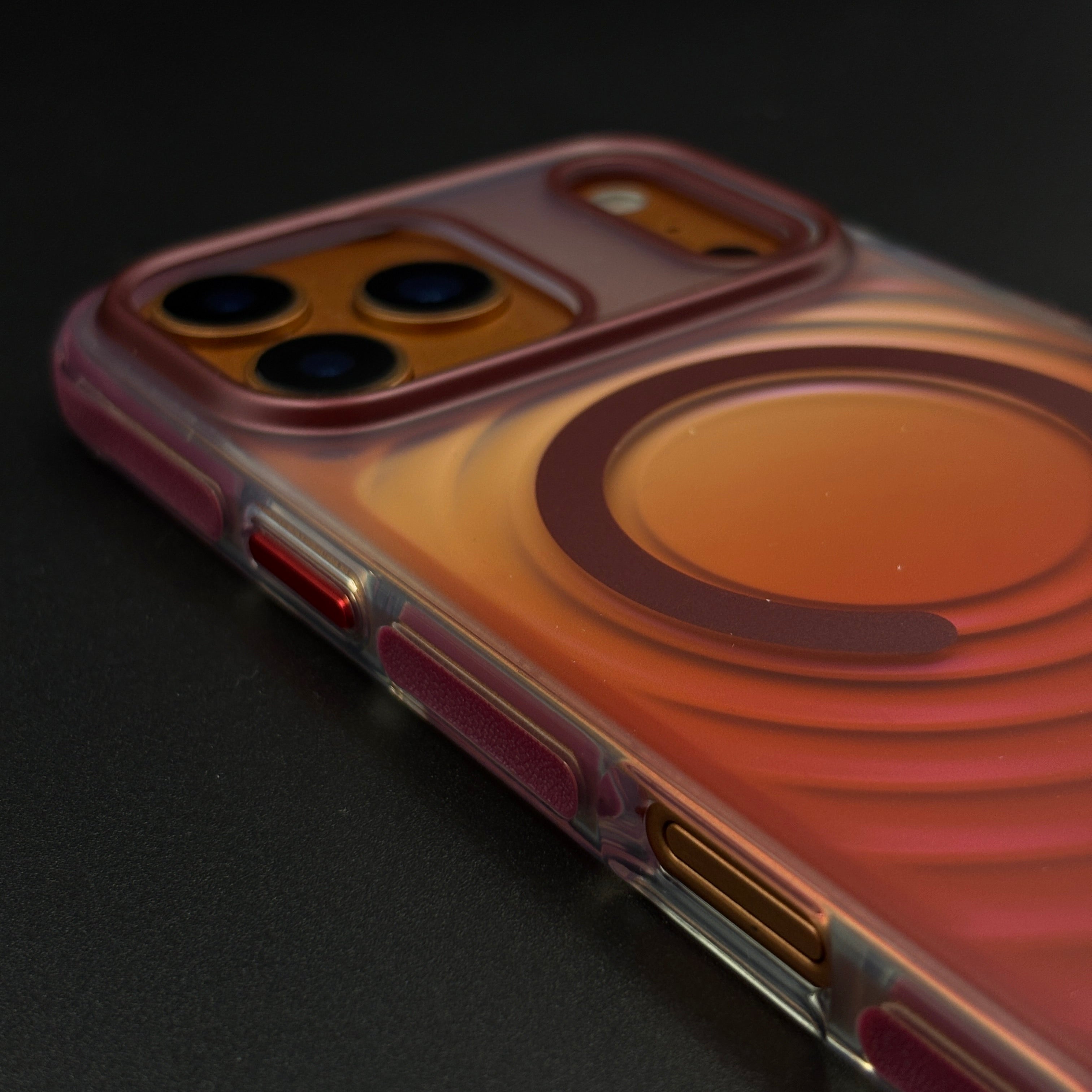 Luxury Burgundy MagSafe Translucent Finish Case for iPhone 17 Series