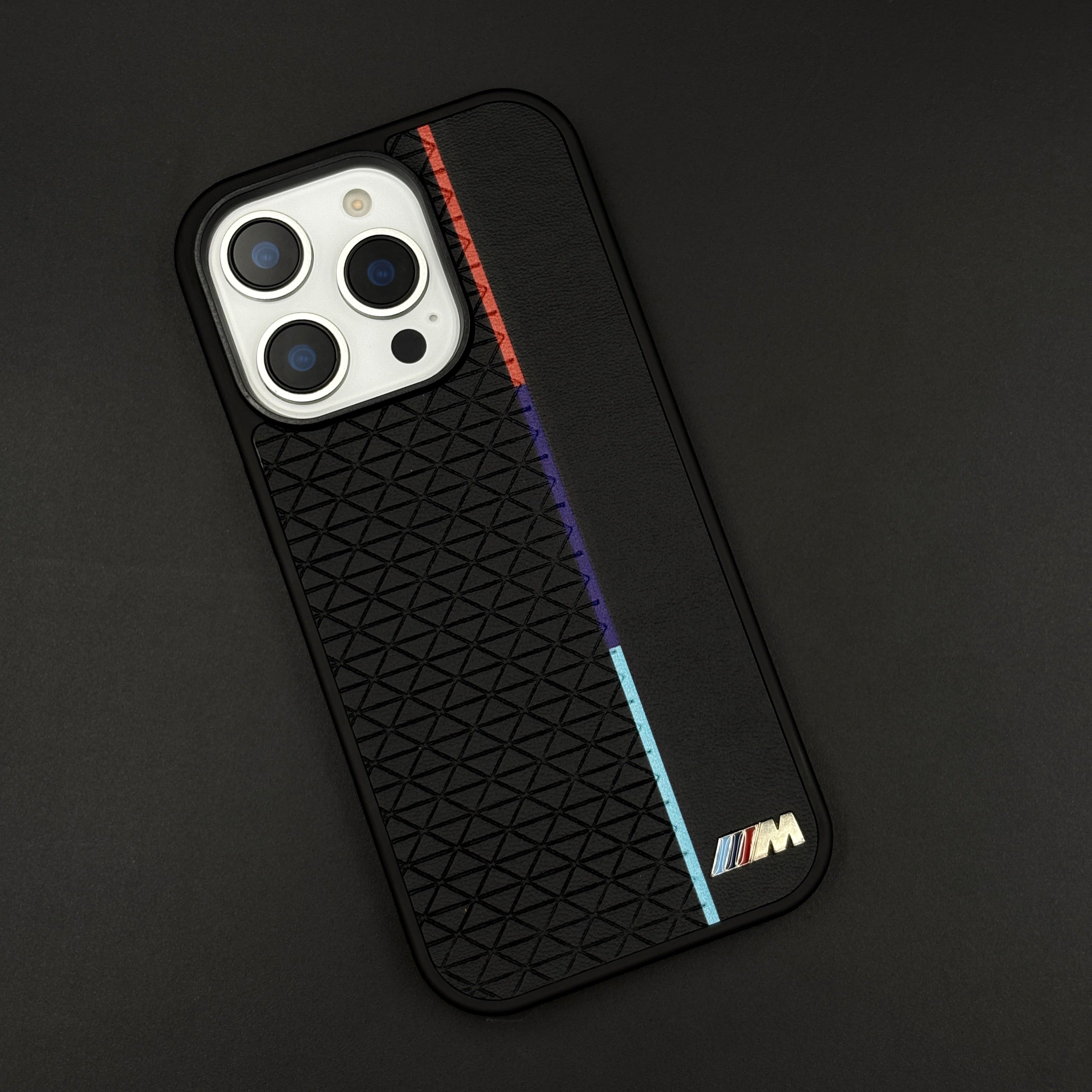 Sports Car M Dual Tone Case for iPhone 16 Series | Performance Series | Designer TPU | Leather Hybrid