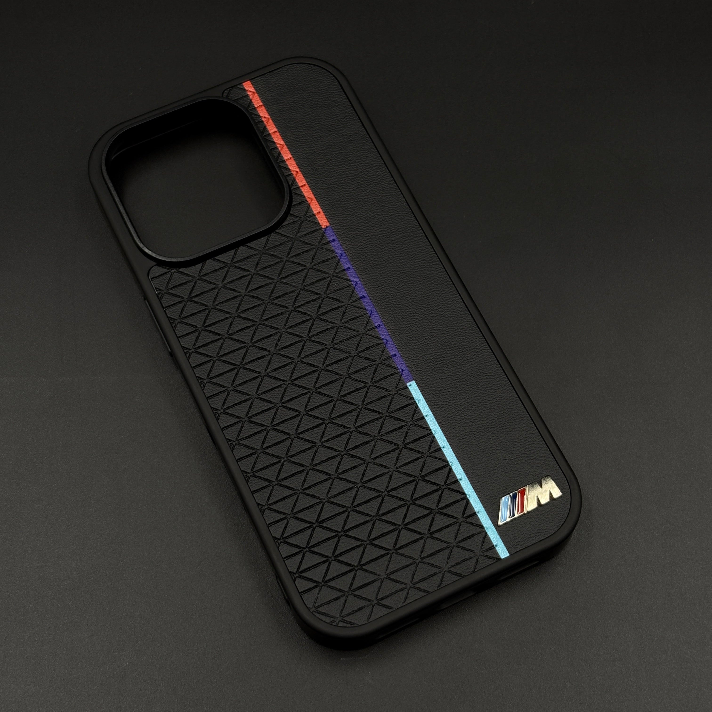 Sports Car M Dual Tone Case for iPhone 16 Series | Performance Series | Designer TPU | Leather Hybrid