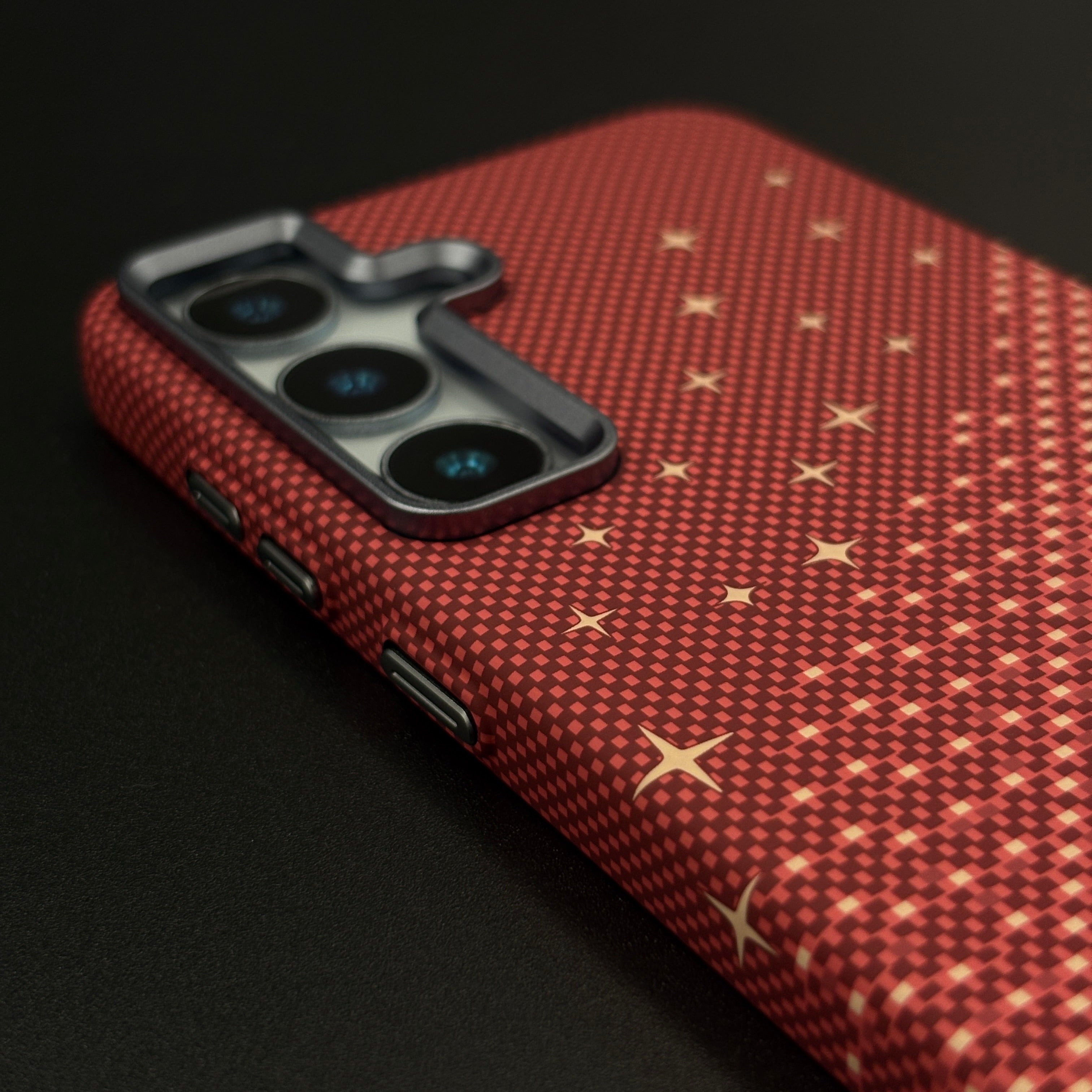 Ruby Matrix Carbon Fibre Hidden MagSafe Case for Samsung Galaxy S24 | S25