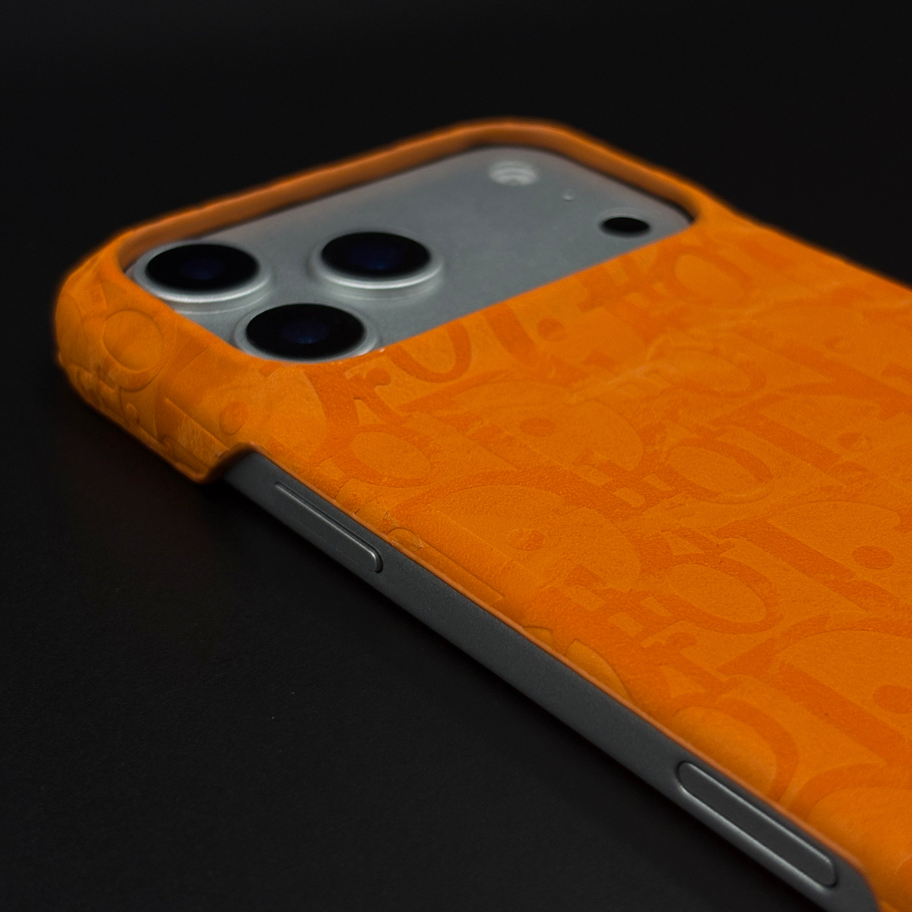 Luxury Oblique CD Monogram Orange Mobile Case Cover for iPhone 17 Series | Premium Designer inspired