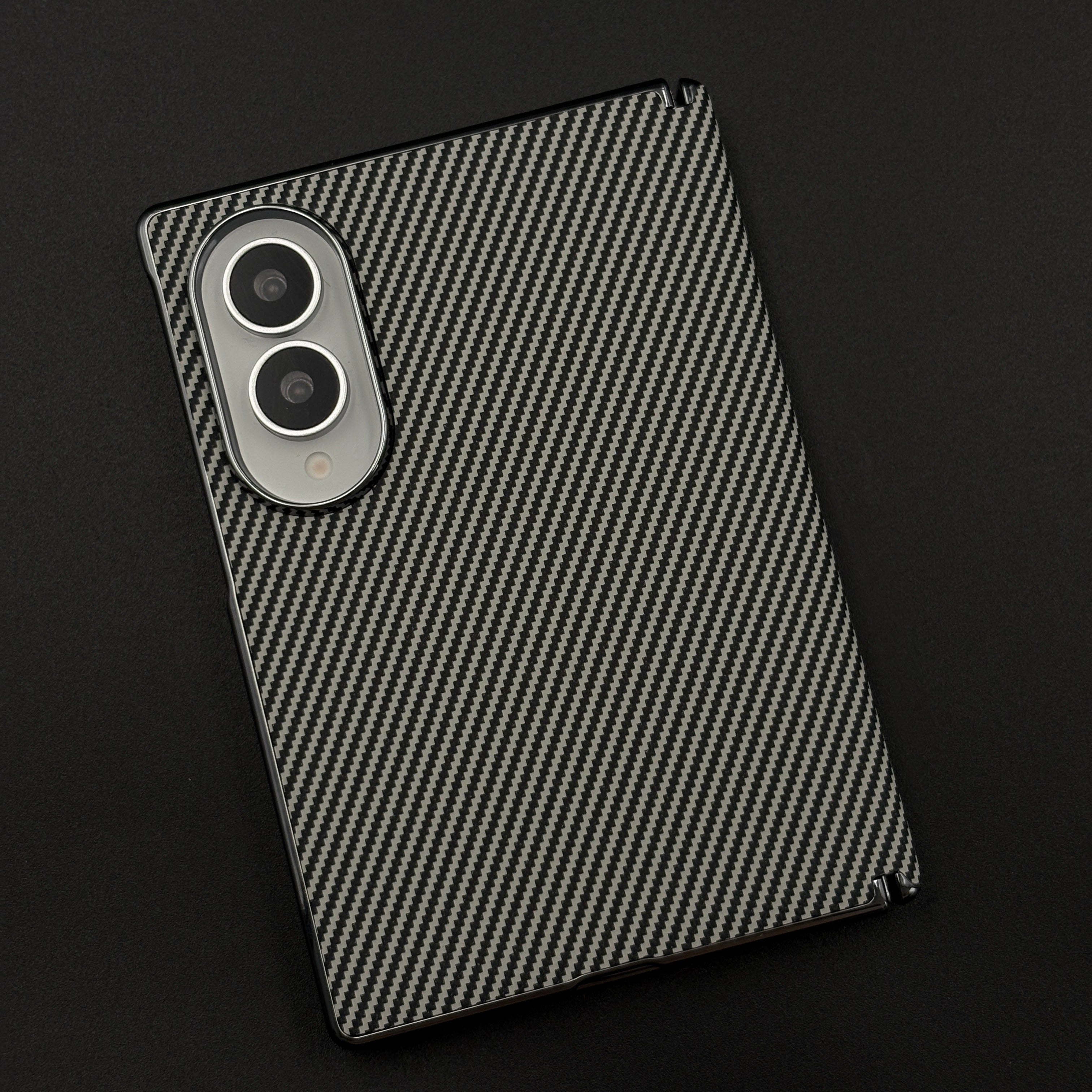 Carbon Fibre Smooth Feel Case with Front Screen Protector For Samsung Galaxy Z Fold 8