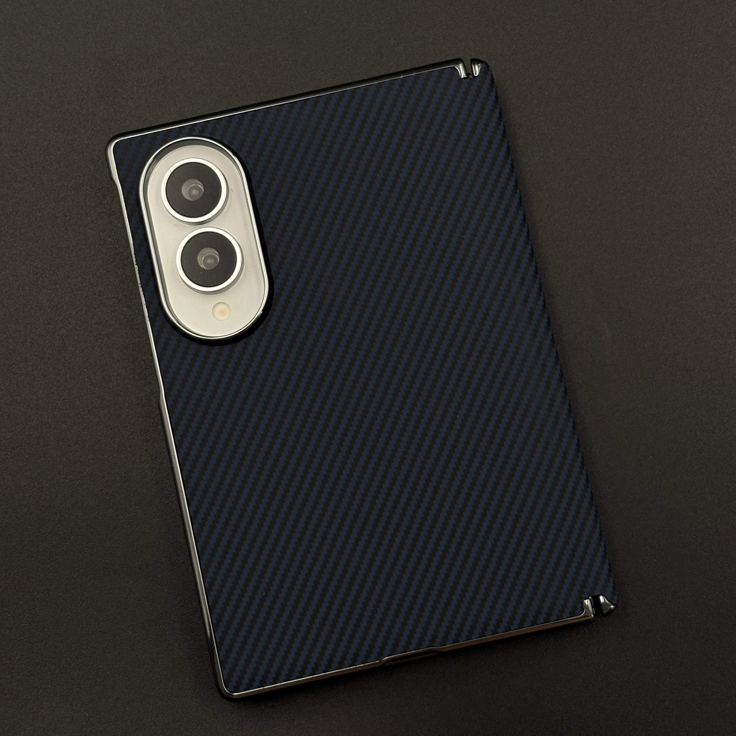Carbon Fibre Smooth Feel Case with Front Screen Protector For Samsung Galaxy Z Fold 8