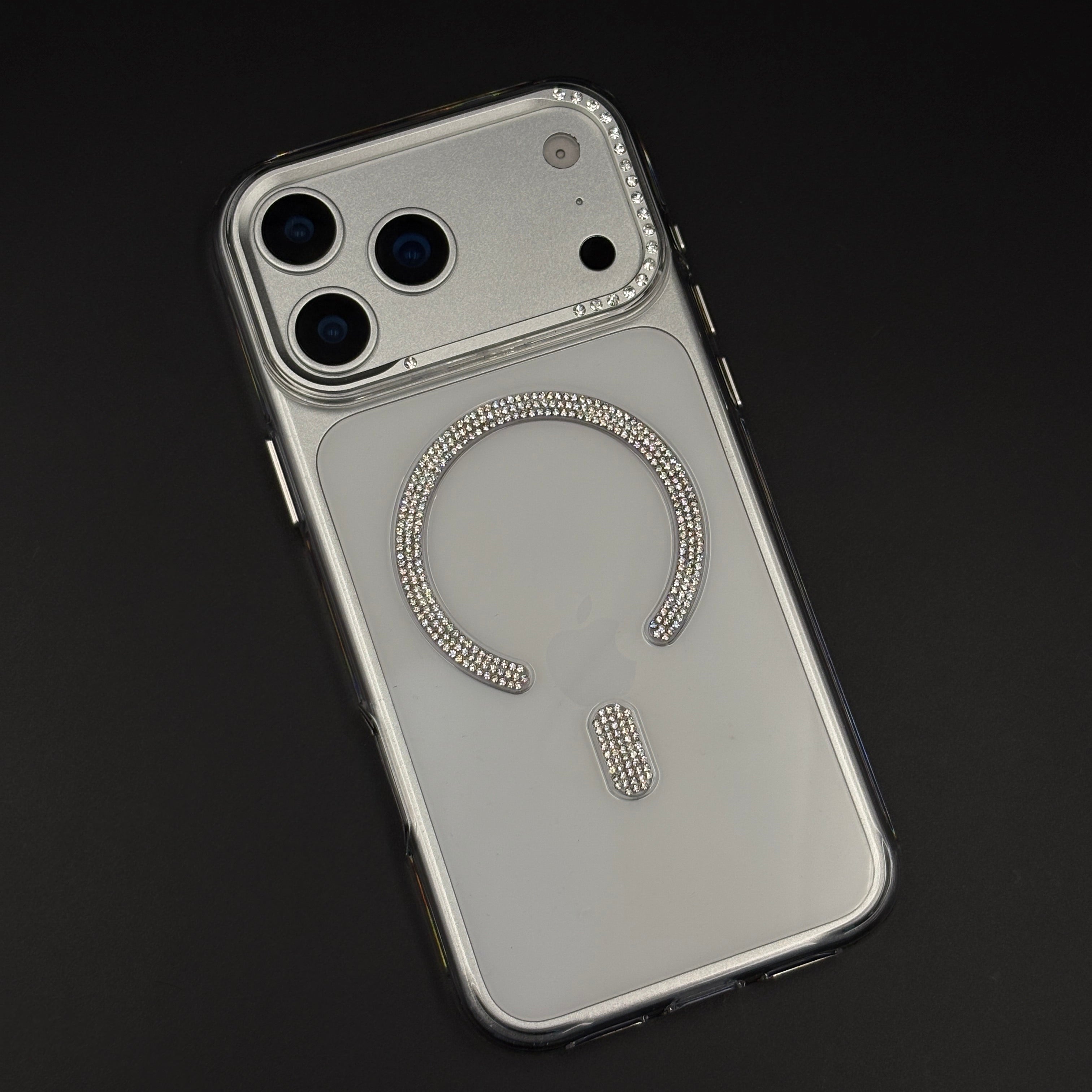 Rhinestone MagSafe Ring Case for iPhone 17 Series | Crystal Bling Wireless Charging Cover