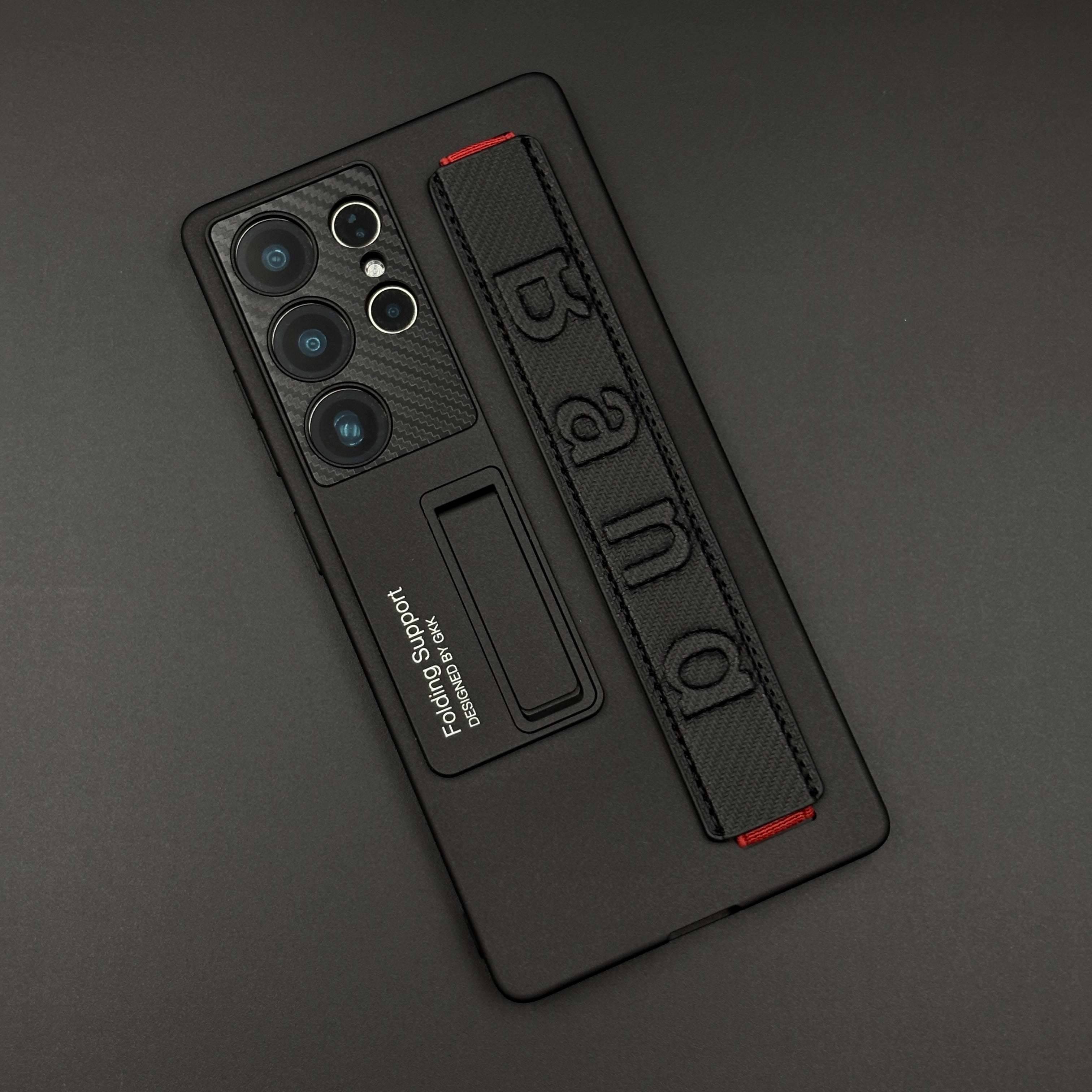 Shockproof Kickstand Case for Samsung Galaxy S25 Ultra with Wristband Grip & Protective Cover