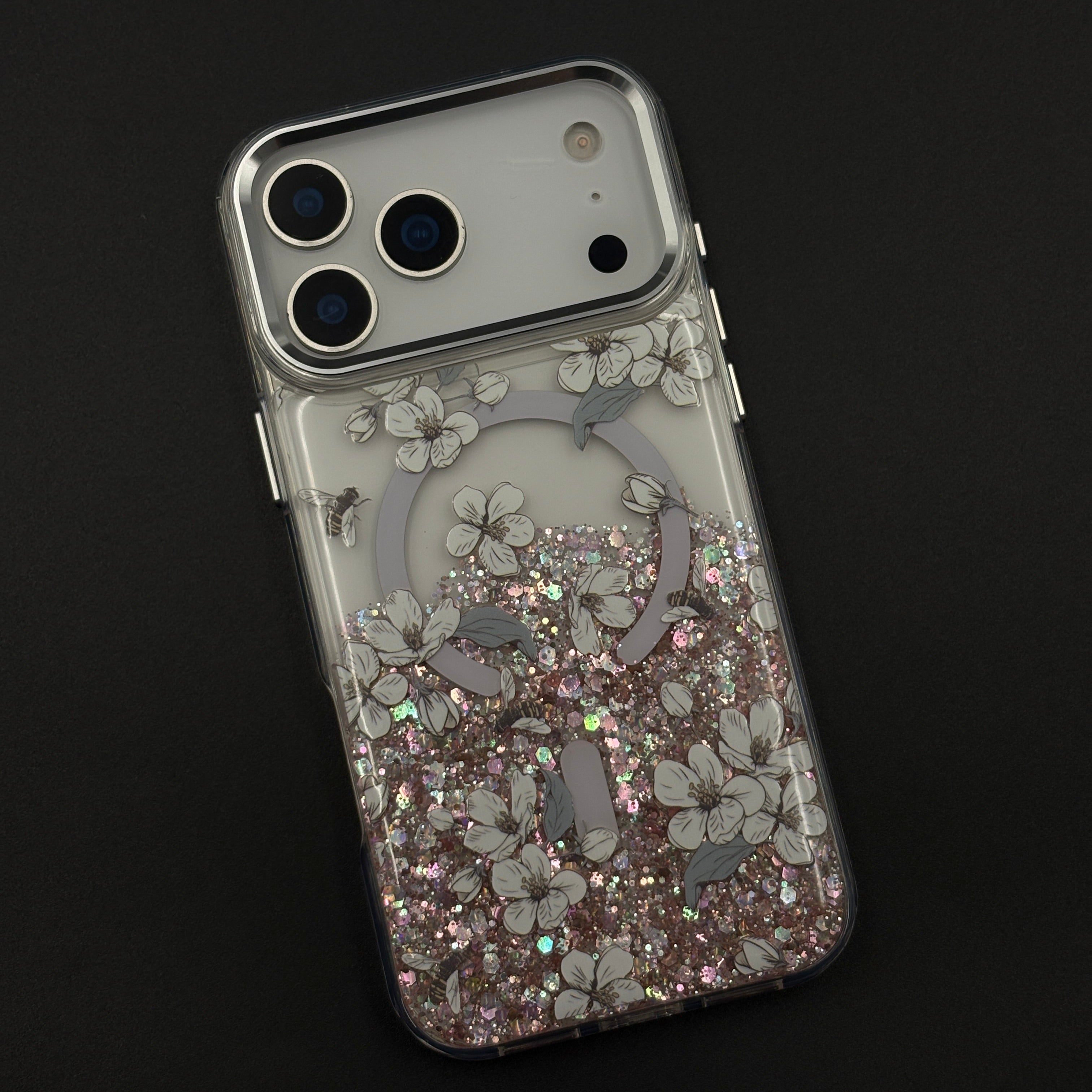 Sparkle Garden MagSafe Fancy Clear Case Cover for iPhone 17 Series