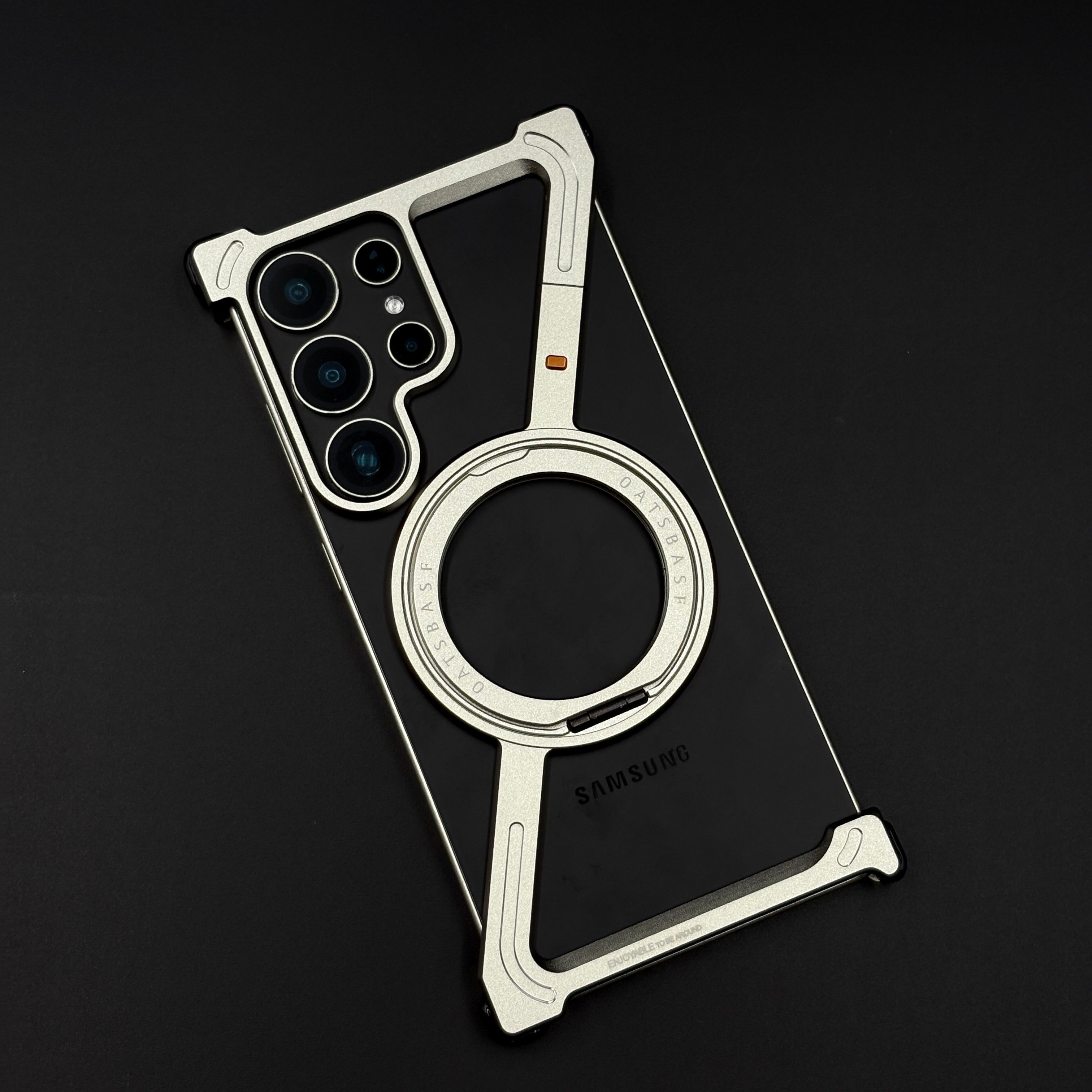 Z Shape Aluminium Metal Rotating Kickstand for Samsung Galaxy S25 Ultra | Frameless Design