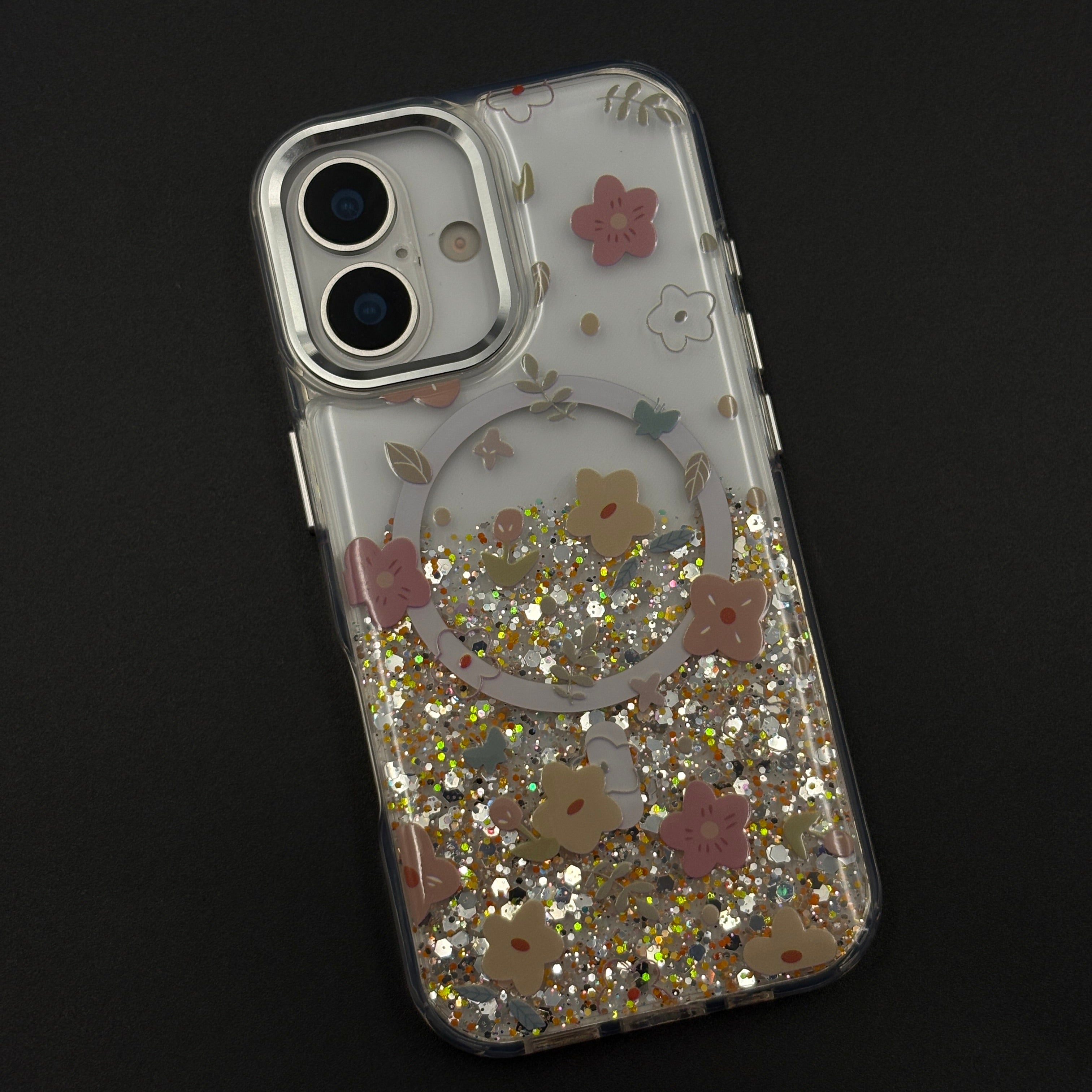 Sparkle Garden MagSafe Fancy Clear Case Cover for iPhone 17
