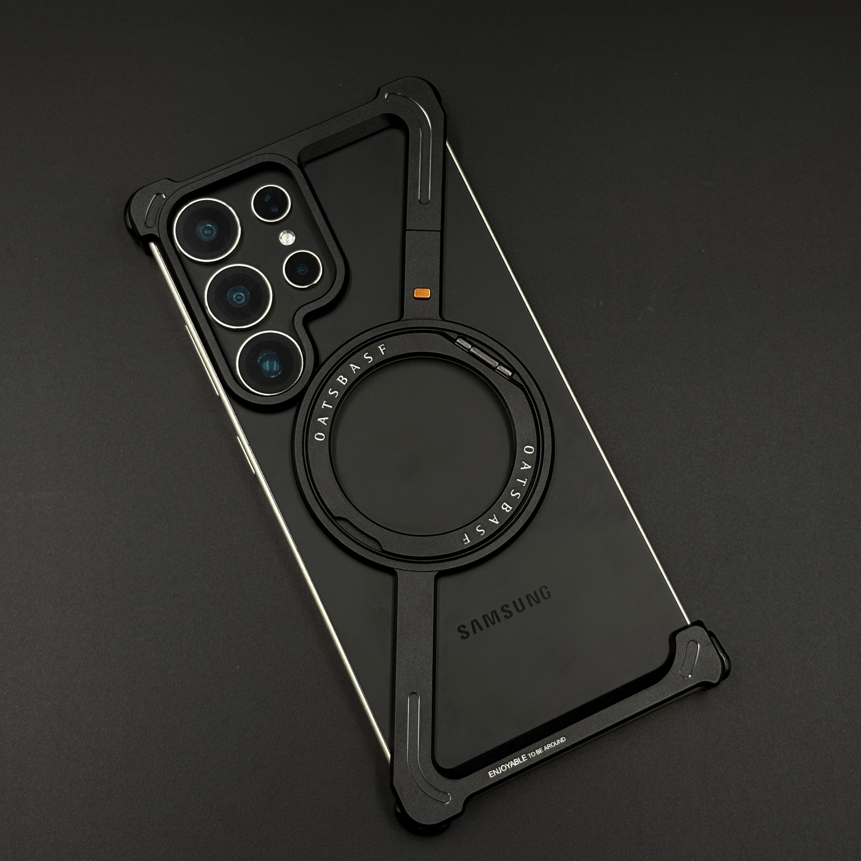 Z Shape Aluminium Metal Rotating Kickstand for Samsung Galaxy S24 Ultra | Frameless Design