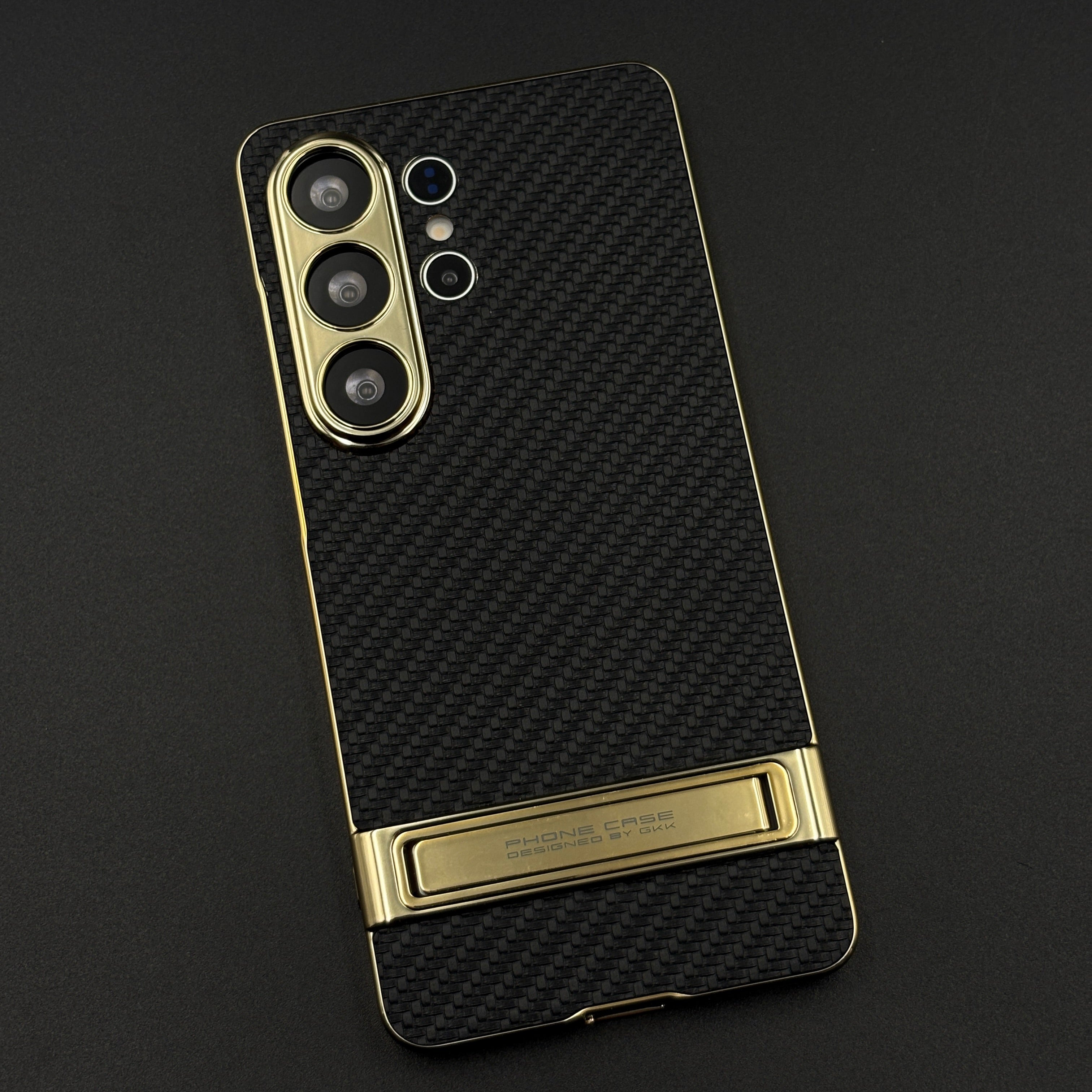 Luxury Chrome Frame Kickstand Leather Case Cover for Samsung Galaxy S26 Ultra