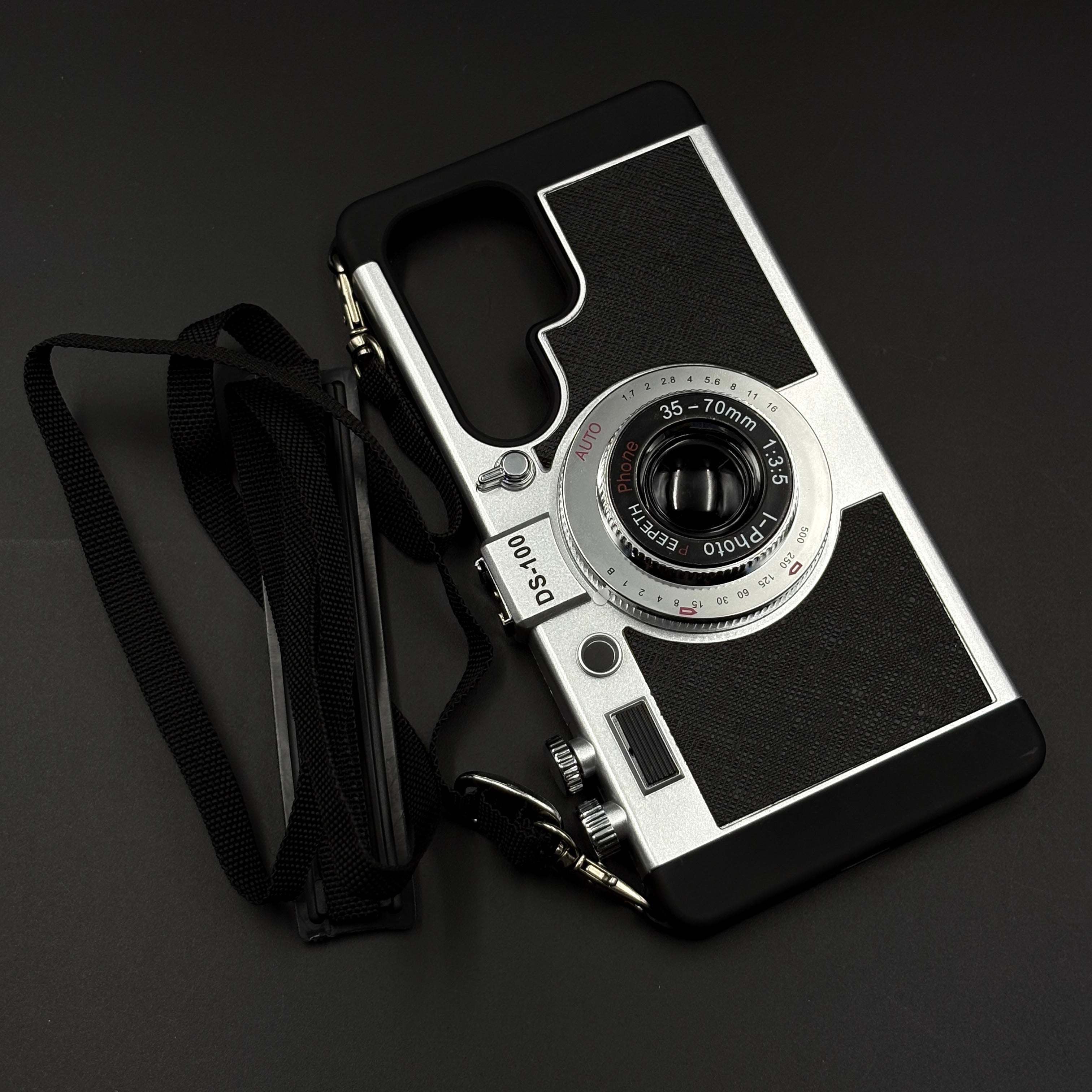 3D Vintage Camera Case for Samsung Galaxy S23 Ultra | Retro Designer | Detachable Sling