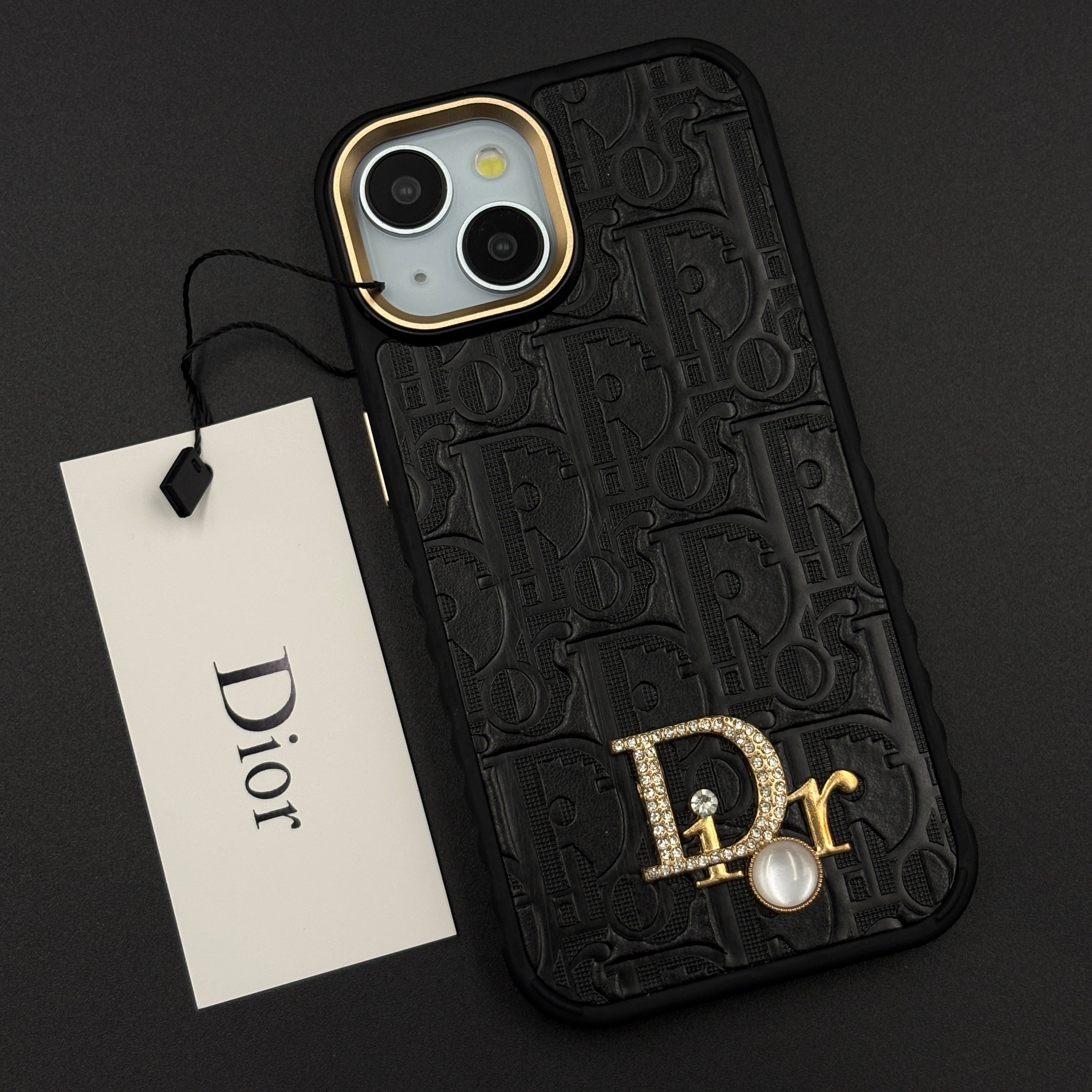 CD Embossed Jeweled Style Emblem Case for iPhone with Premium Textured Finish