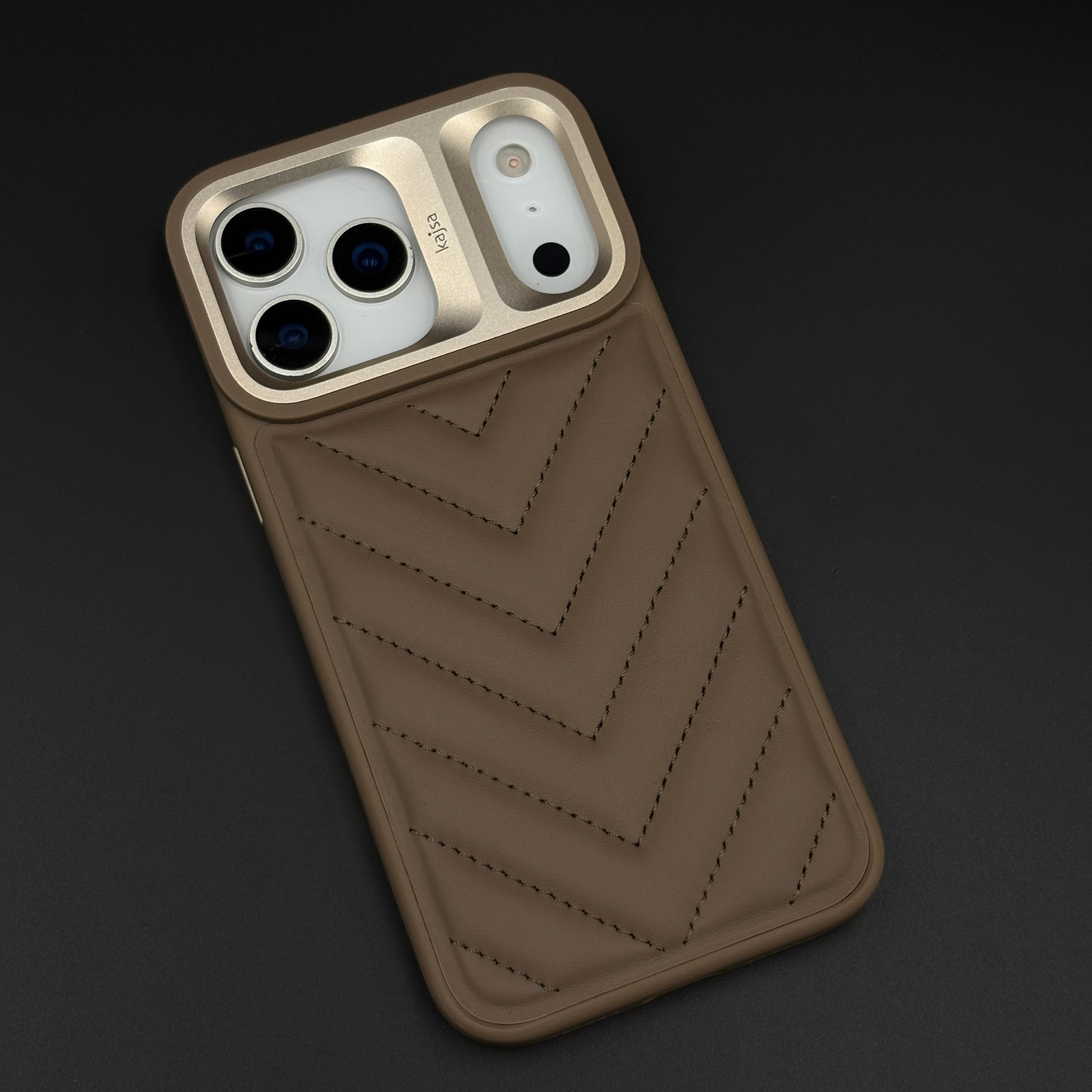 Puffer Quilted Mobile Case Cover with AI Button for iPhone 17 Series