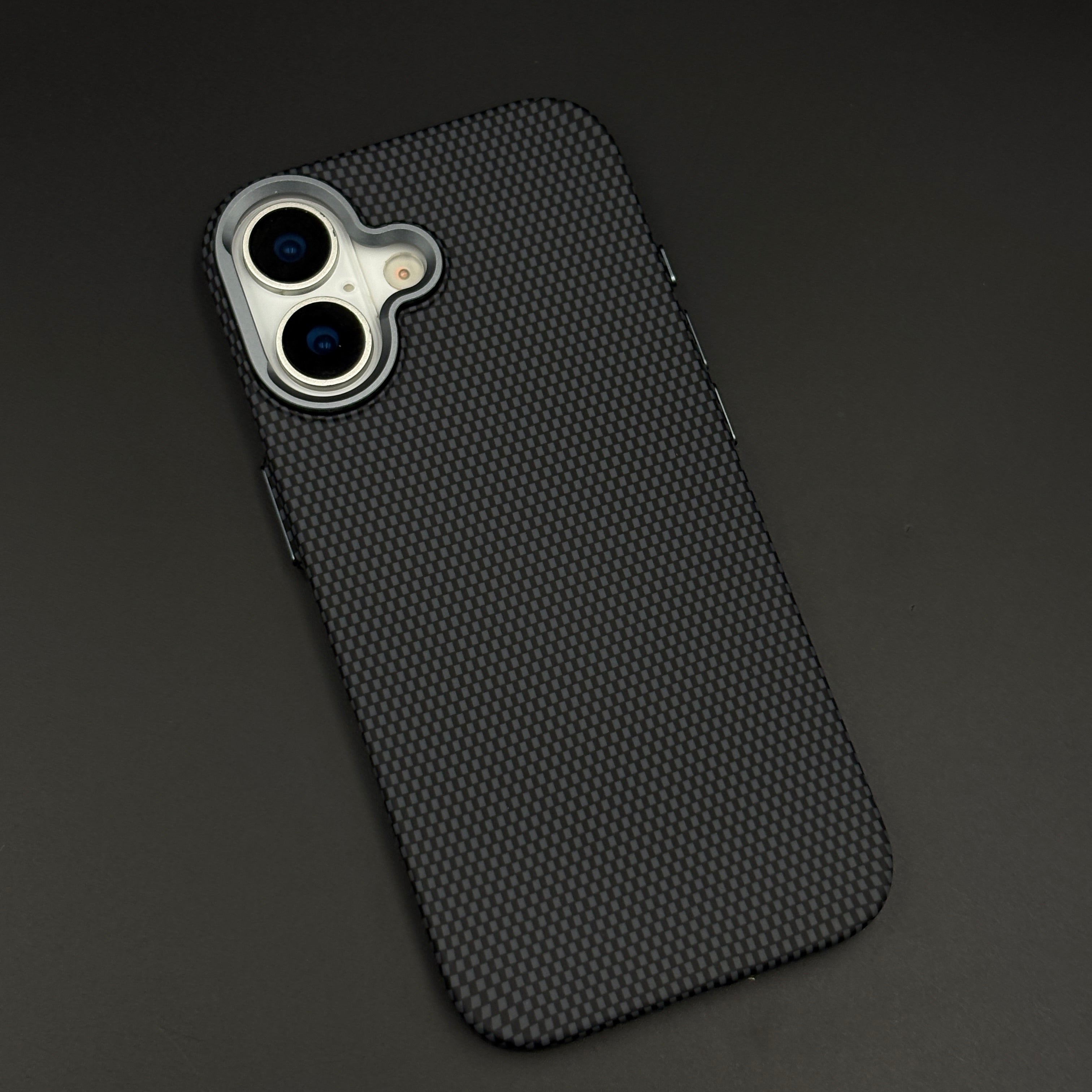 UltraLite Black Case Slim Mobile Case Cover for iPhone 17 | Rare Aramid Texture Finish | Real Carbon Fibre Feel | Hidden MagSafe