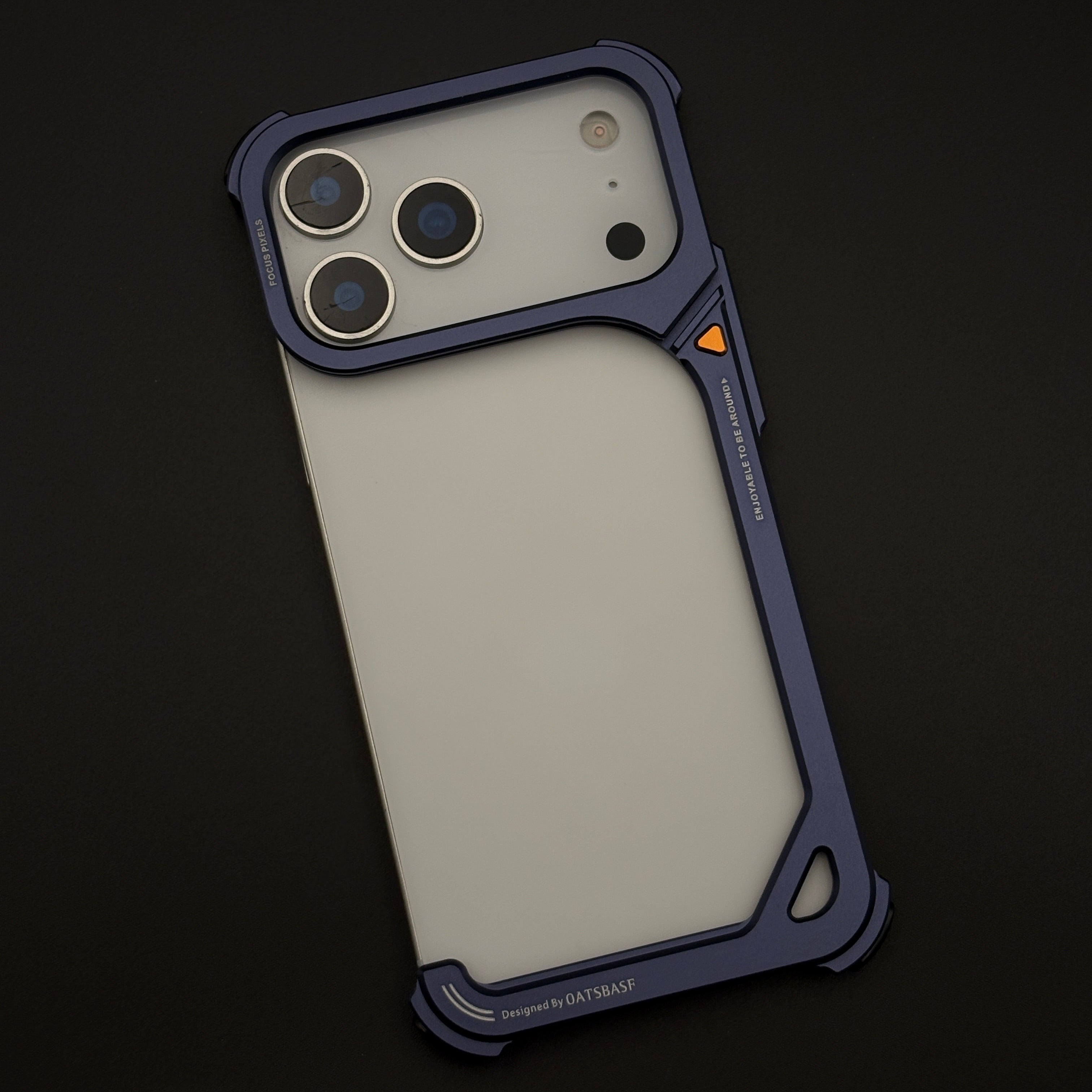 9 Shape Aluminum Metal Frameless Border Mobile Case Cover for iPhone 17 Series