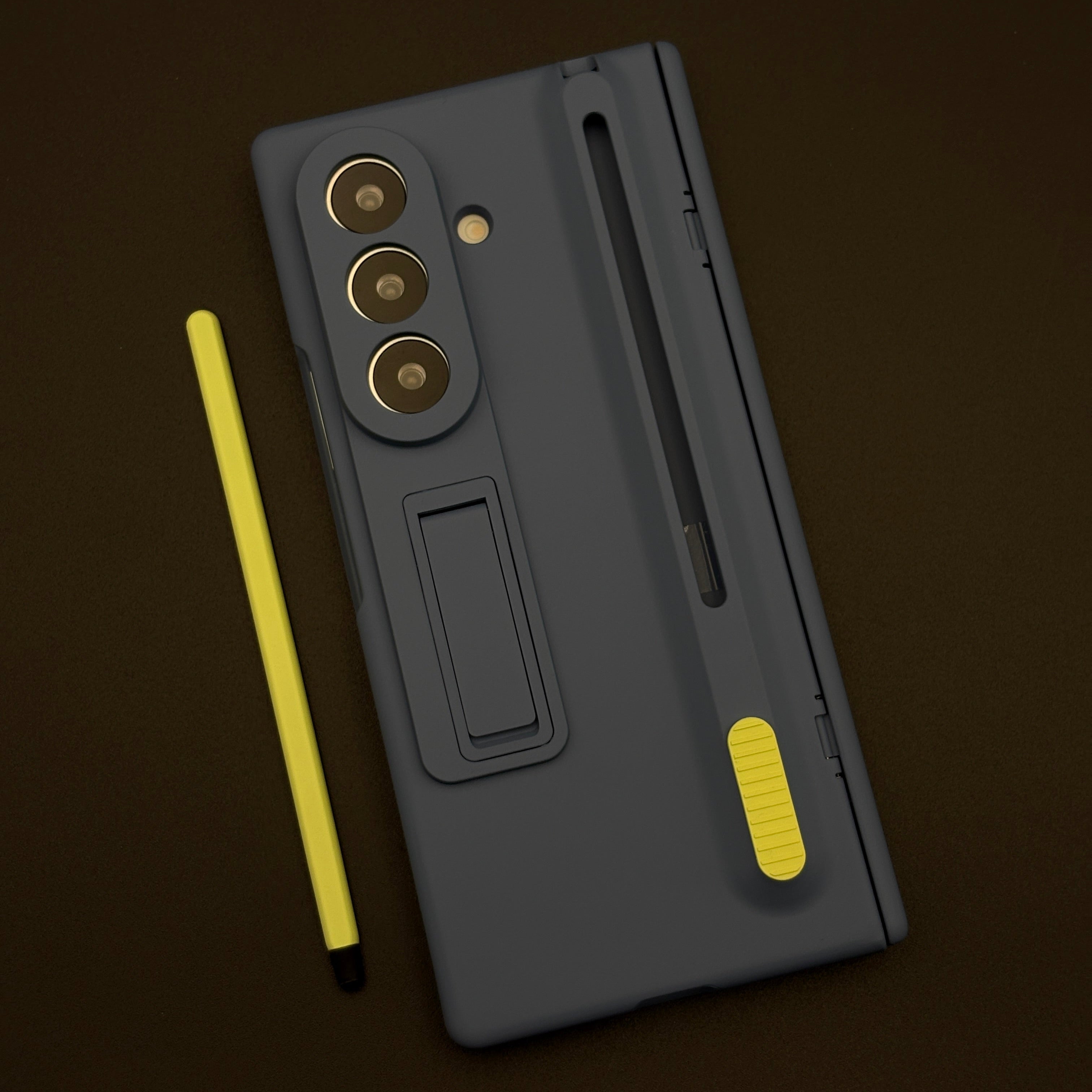 Matte Phone Case Cover with Pen & Holder for Samsung Galaxy Z Fold 7 | Kickstand | Hinge & Front Screen Protection